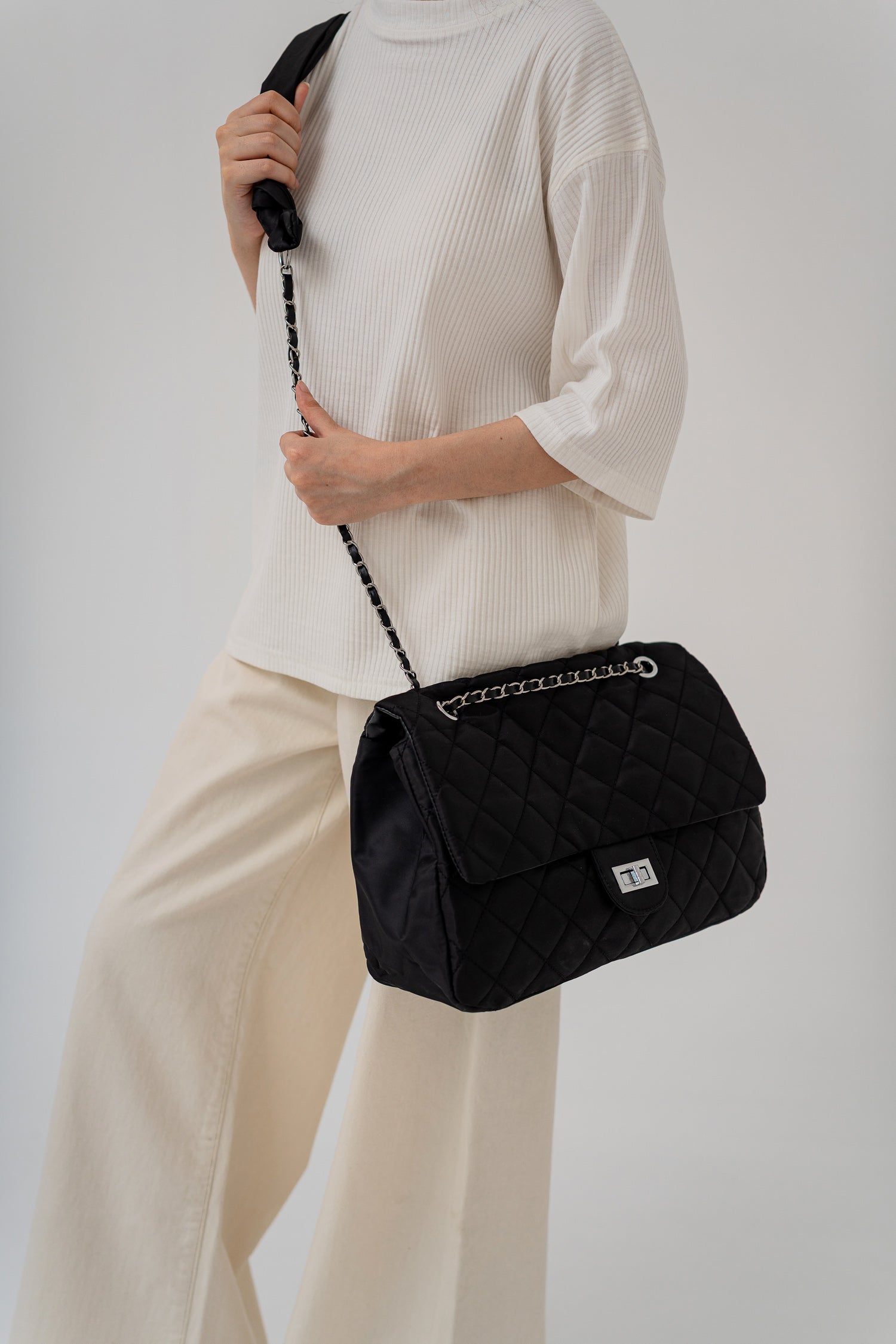 Black Puffer Shoulder Bag - Hustle N Holla