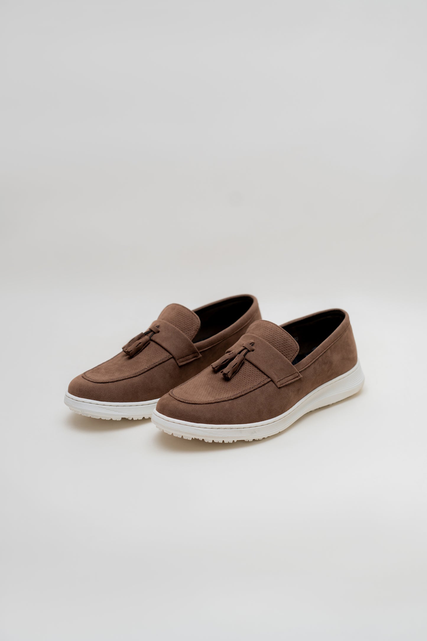 KHAKI SUEDE TASSEL LOAFERS - Hustle N Holla