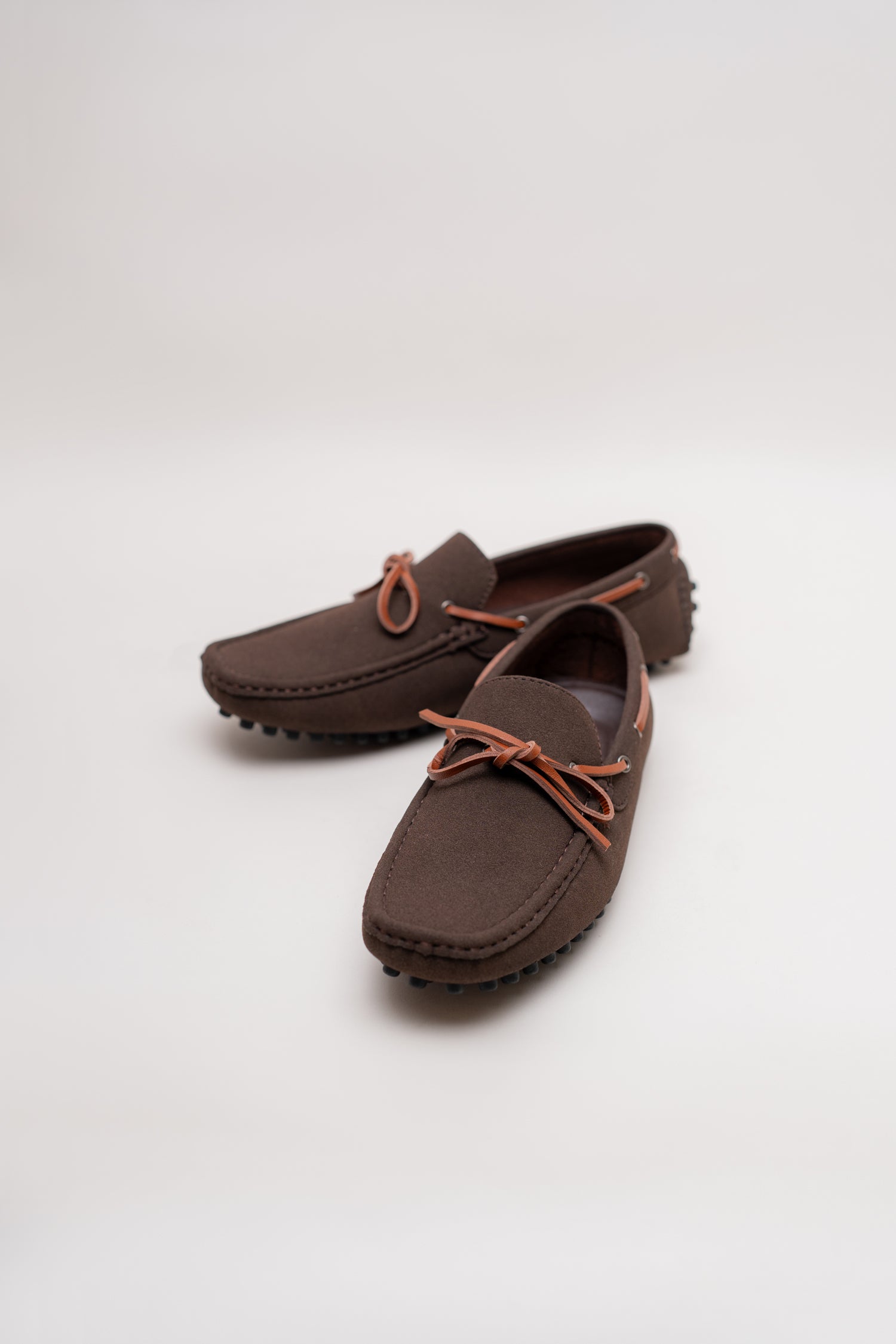 Coffee Suede Laced Loafers - Hustle N Holla