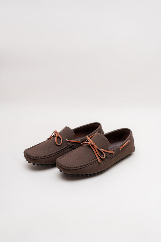 COFFEE SUEDE LACED LOAFERS - Hustle N Holla