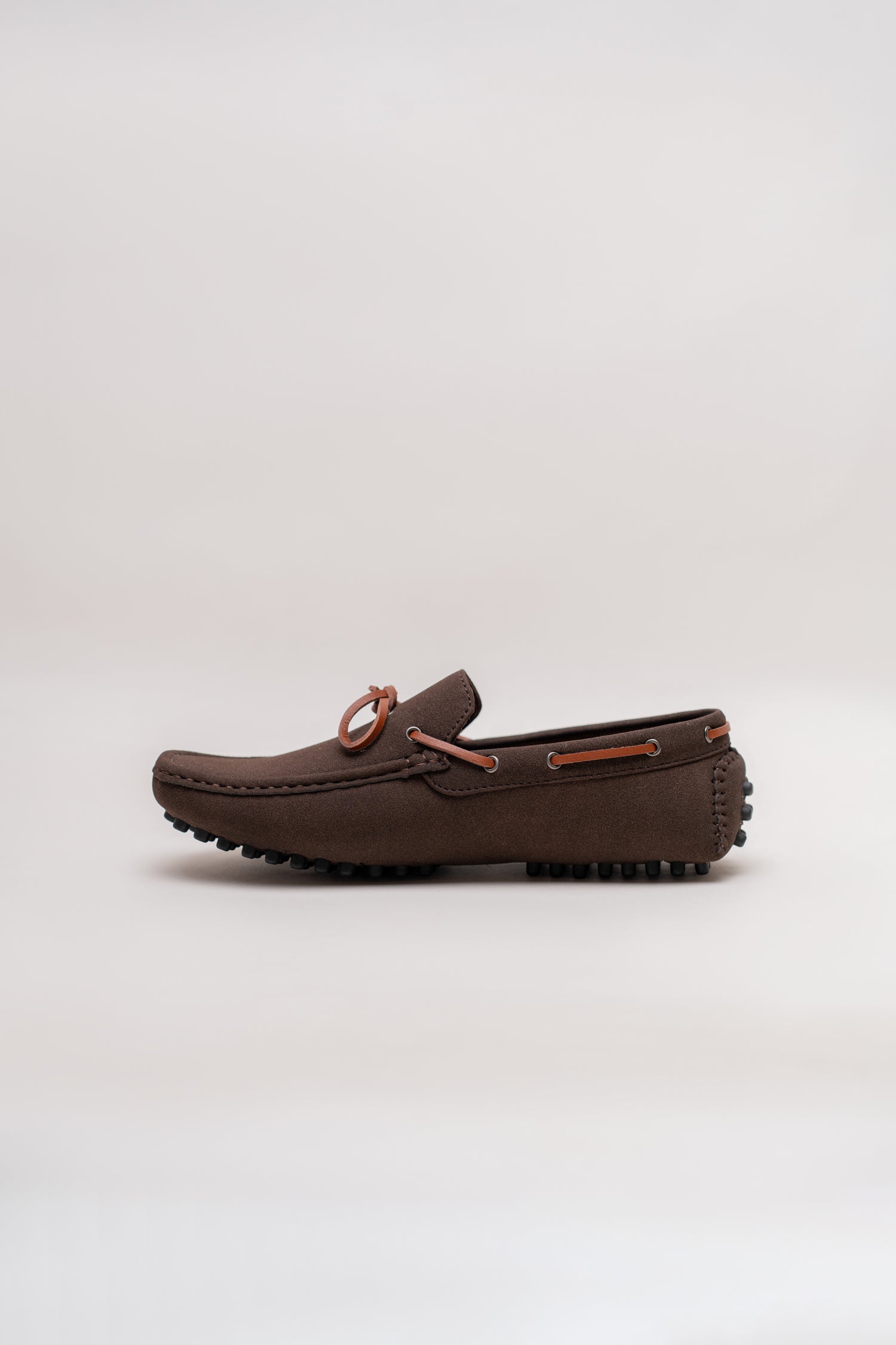 Coffee Suede Laced Loafers - Hustle N Holla