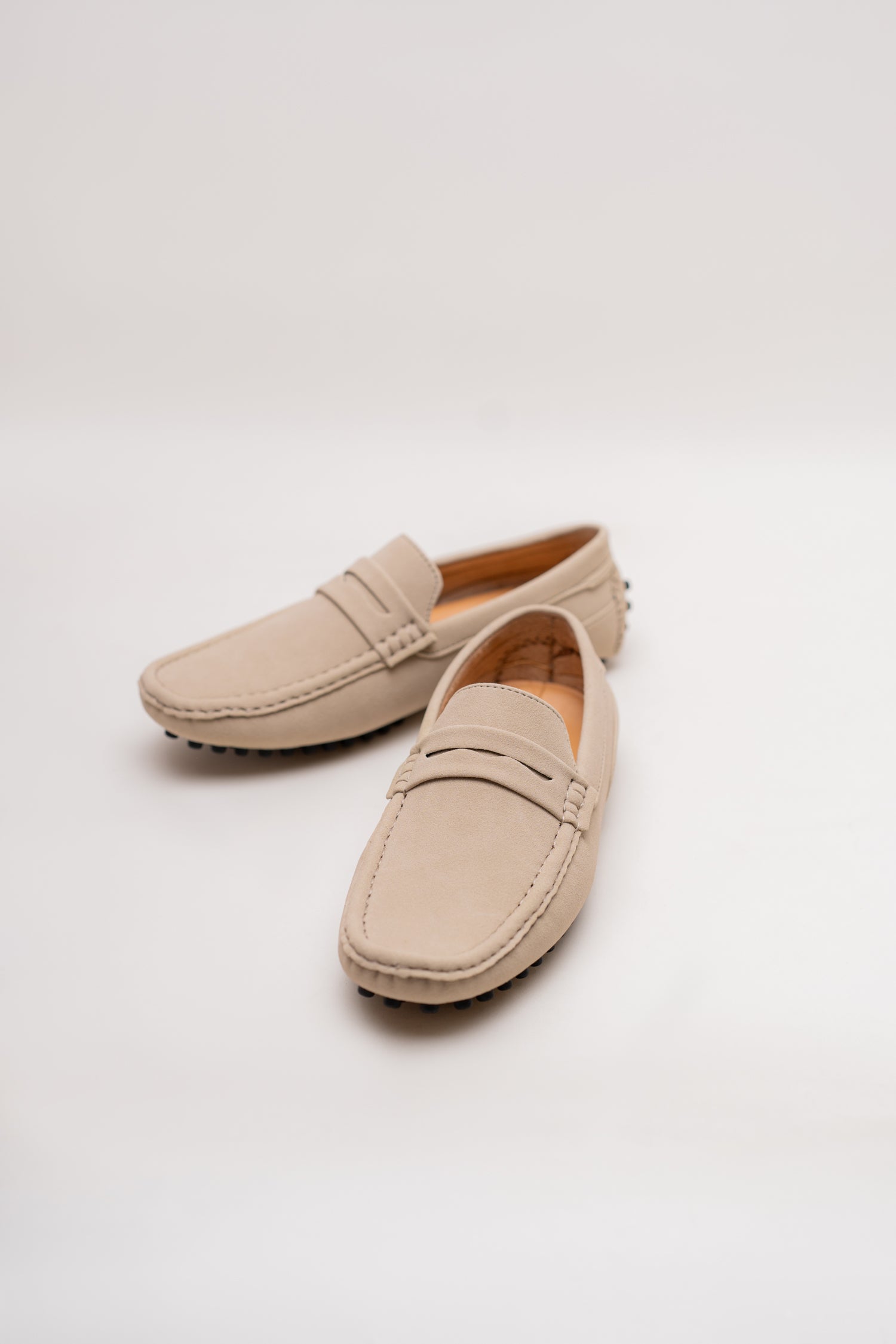 BEIGE PENNY LOAFERS