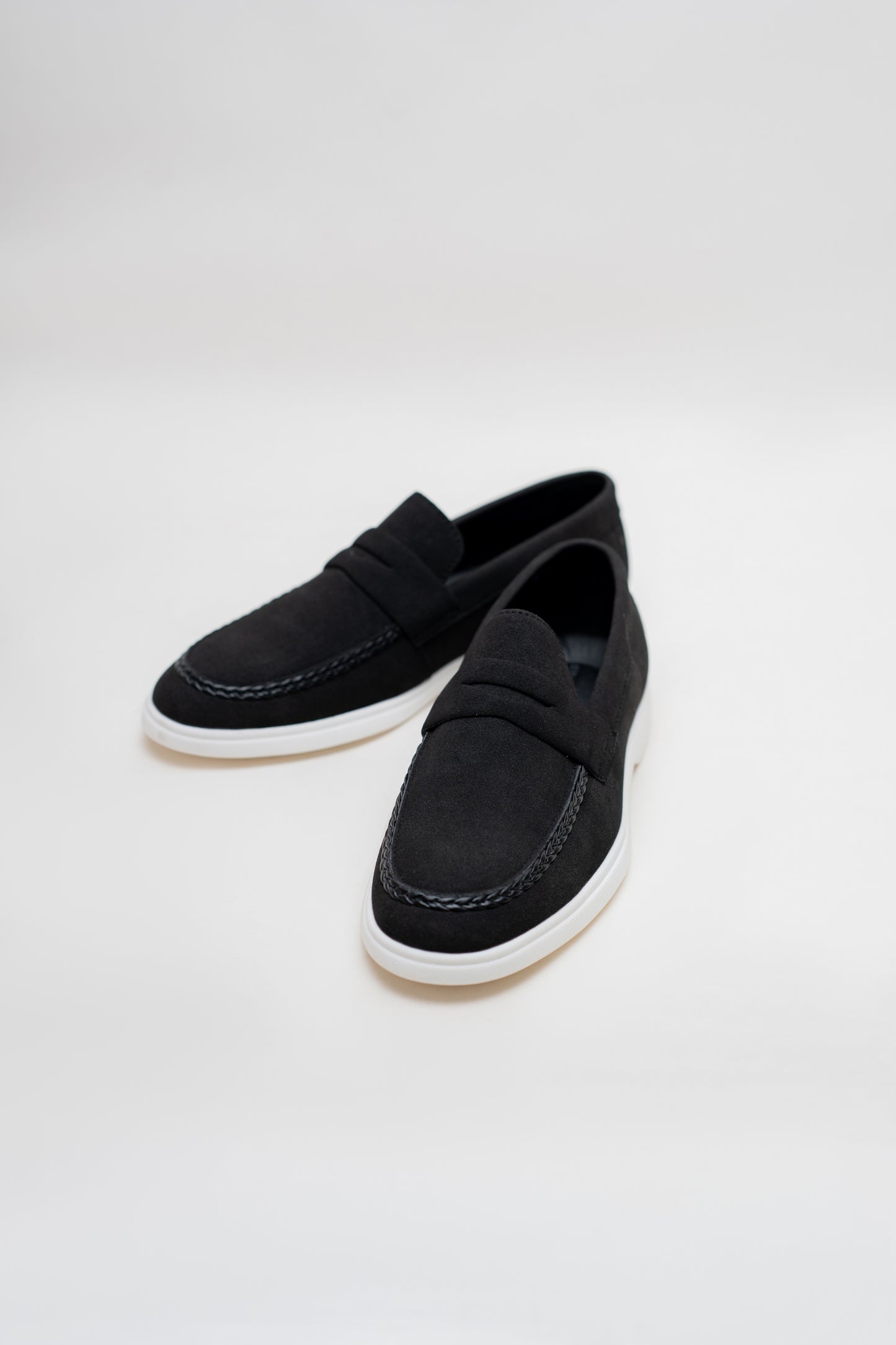 BLACK SUEDE PENNY LOAFERS - Hustle N Holla