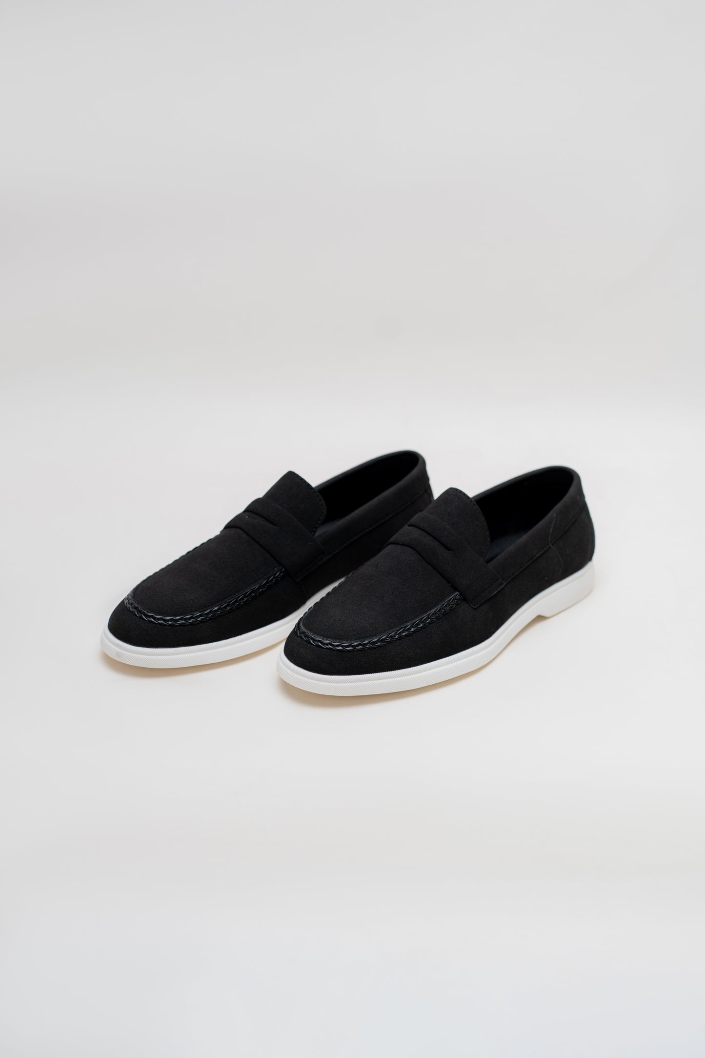 BLACK SUEDE PENNY LOAFERS - Hustle N Holla