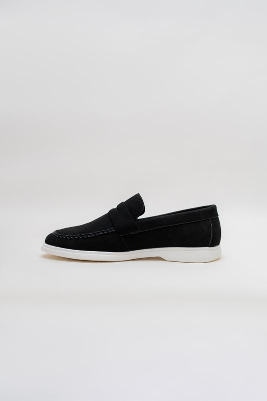 BLACK SUEDE PENNY LOAFERS - Hustle N Holla