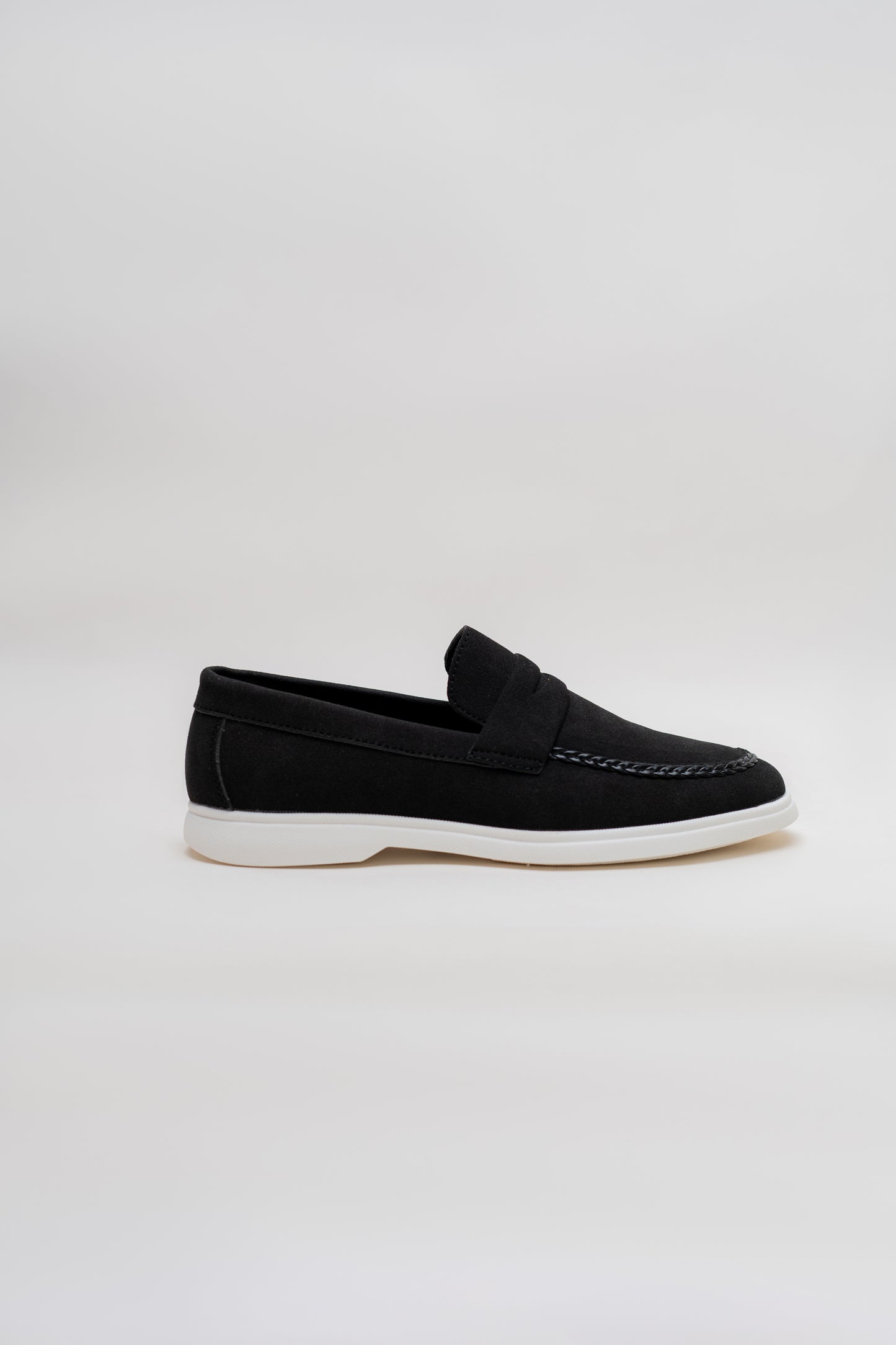 BLACK SUEDE PENNY LOAFERS - Hustle N Holla