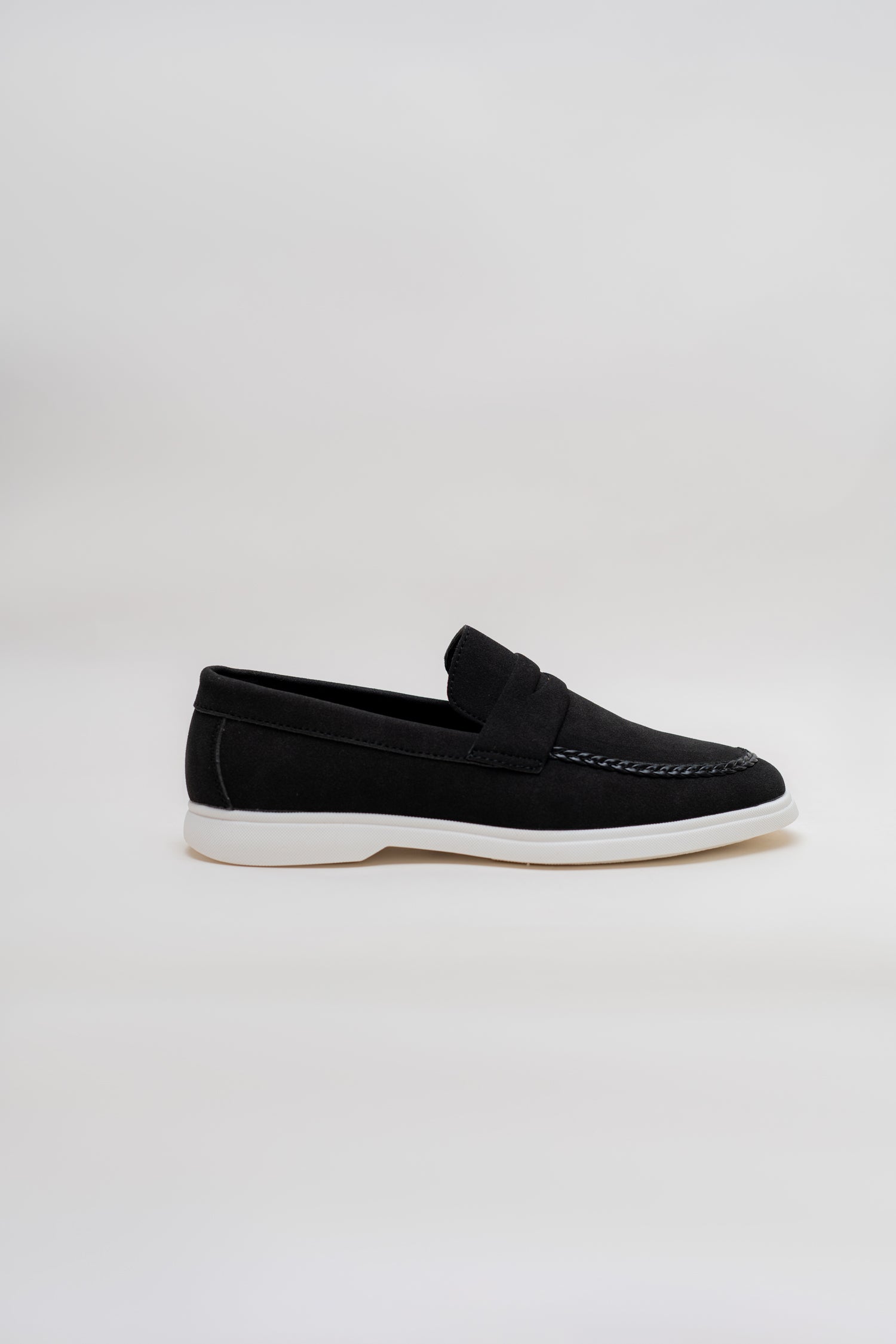 BLACK SUEDE PENNY LOAFERS - Hustle N Holla