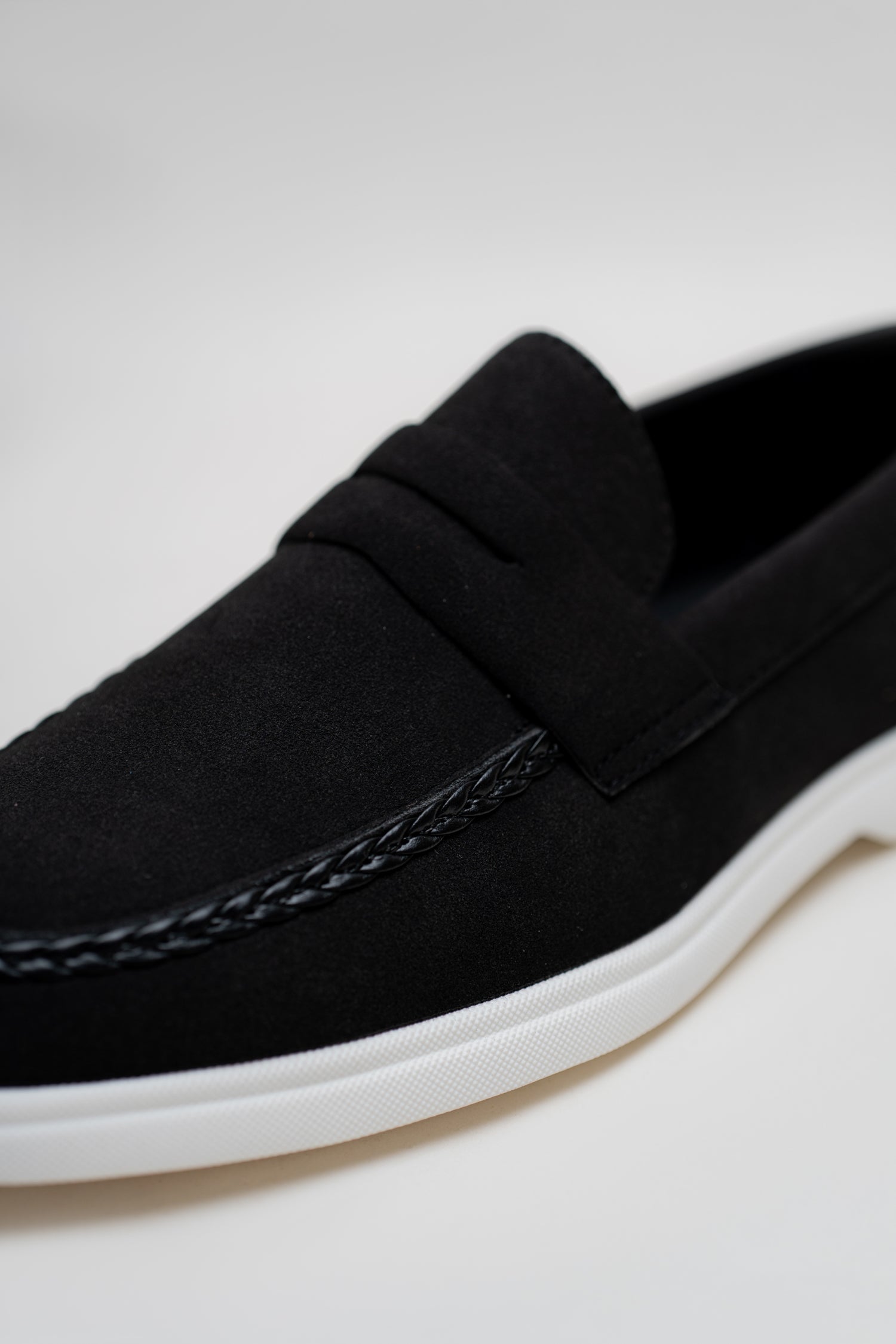 BLACK SUEDE PENNY LOAFERS - Hustle N Holla