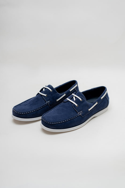 NAVY SUEDE LACED LOAFERS - Hustle N Holla