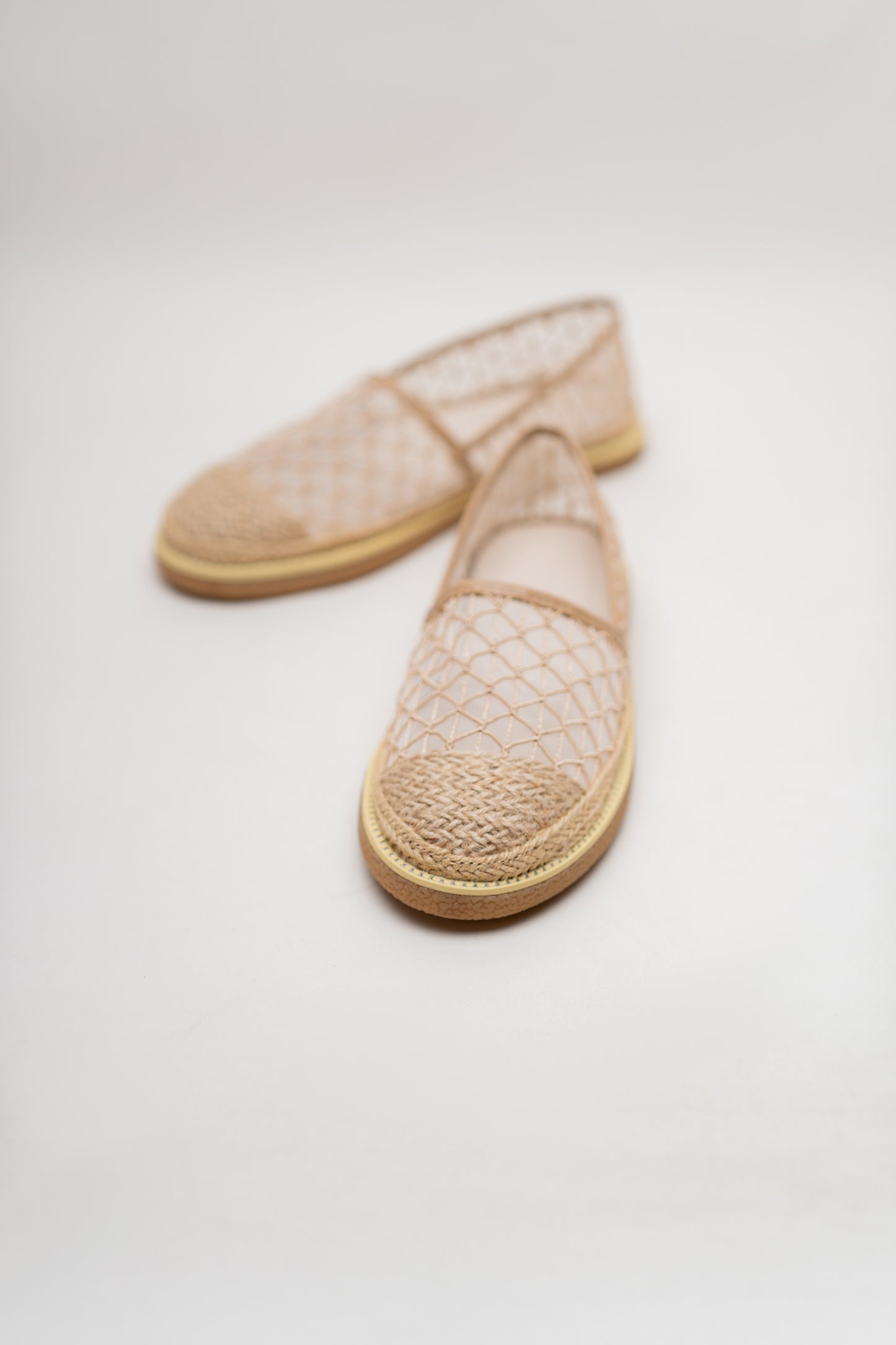 OFF WHITE Mesh ESPADRILLES LOAFERS - Hustle N Holla