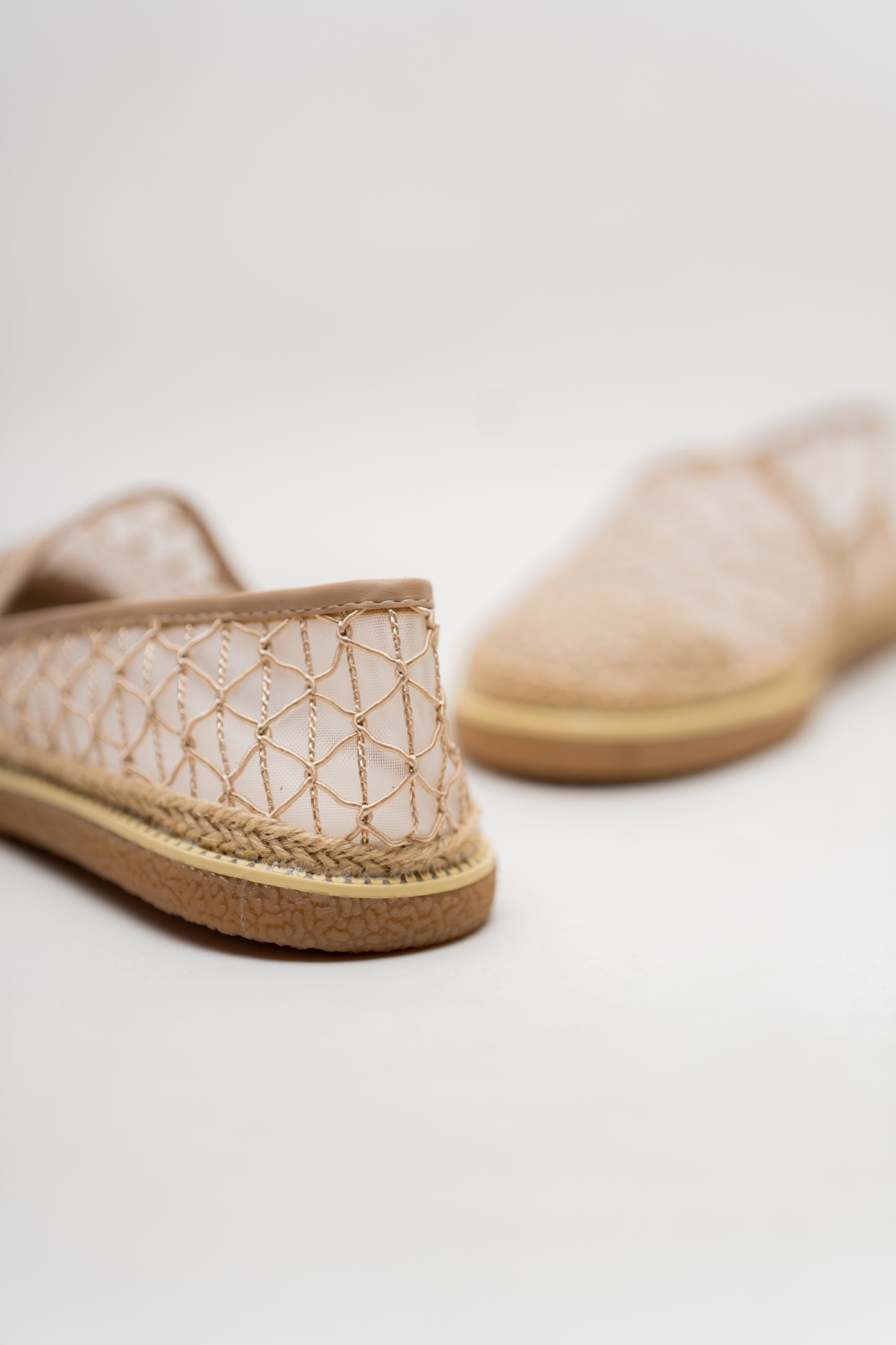 Beige Mesh ESPADRILLES LOAFERS - Hustle N Holla