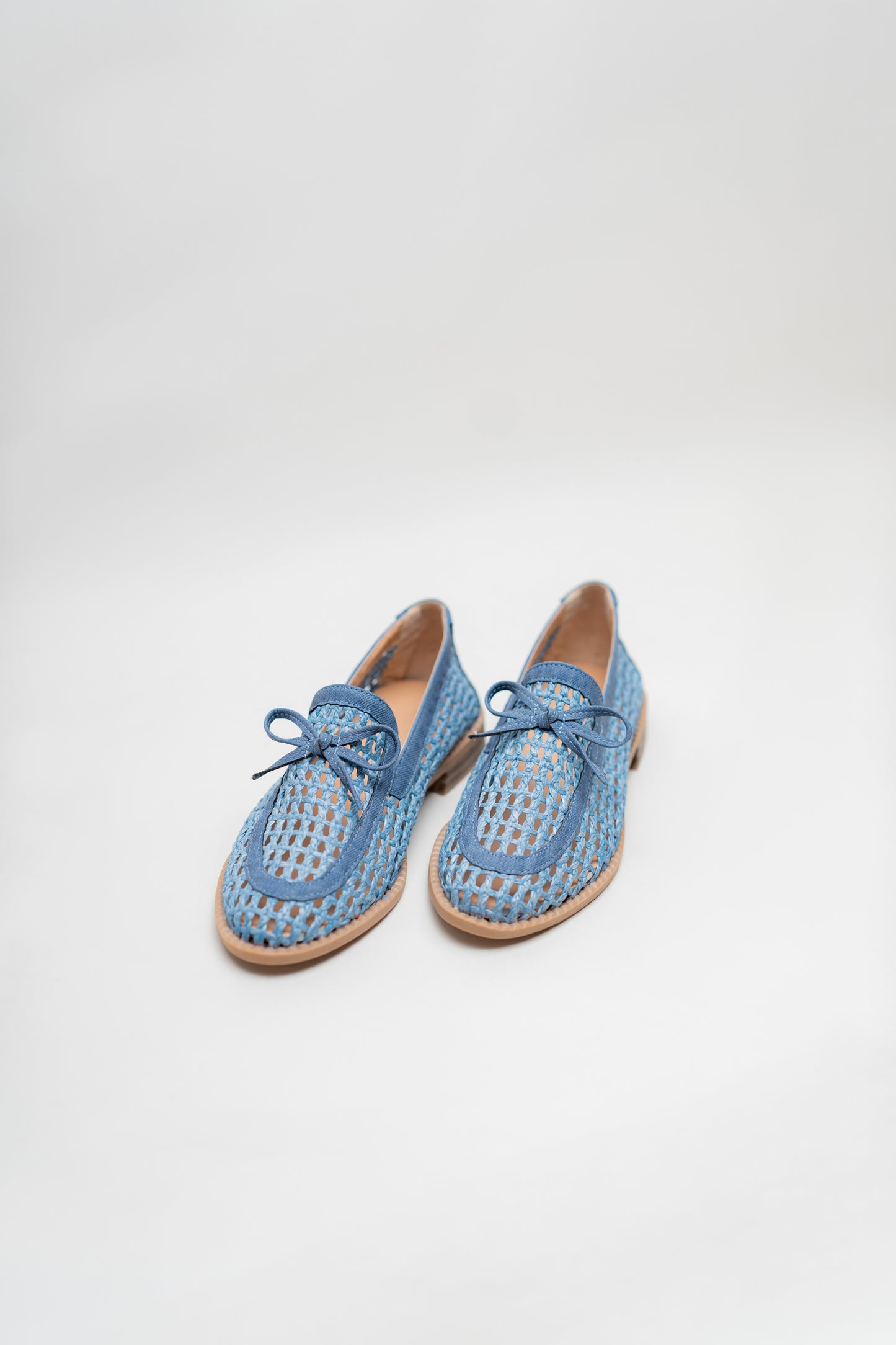 Blue Loafers with Bow Detail - Hustle N Holla