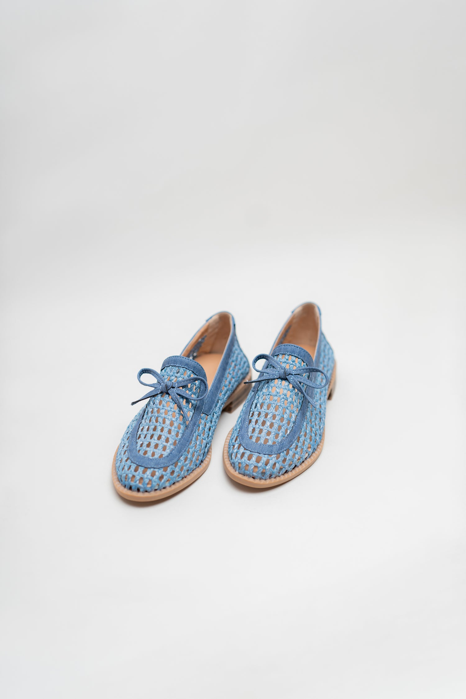 Blue Loafers with Bow Detail - Hustle N Holla