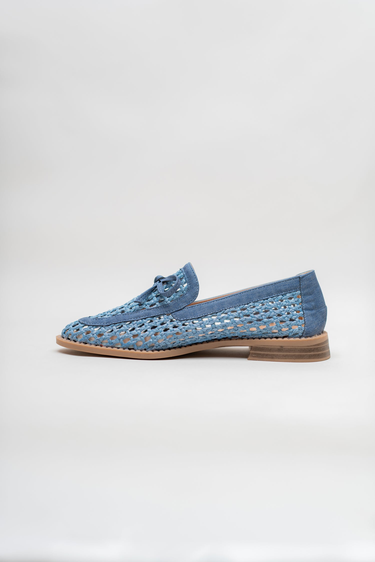 Blue Loafers with Bow Detail - Hustle N Holla