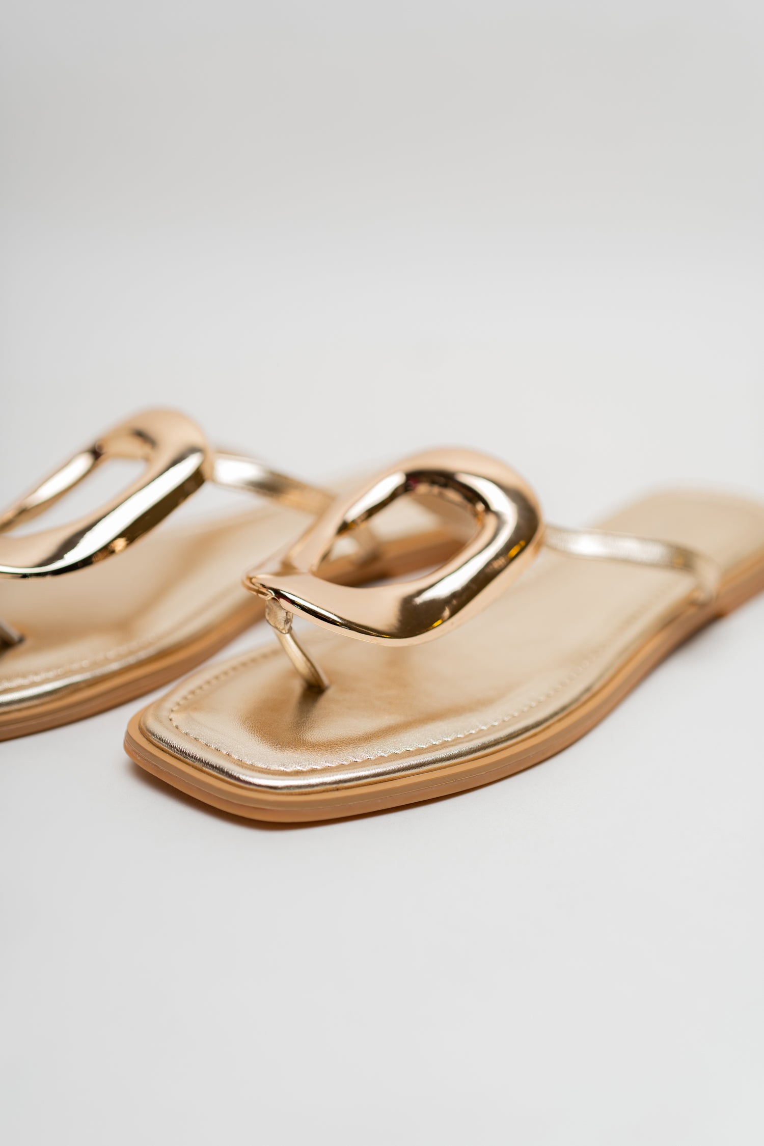 Gold Chunky Buckle Slides - Hustle N Holla