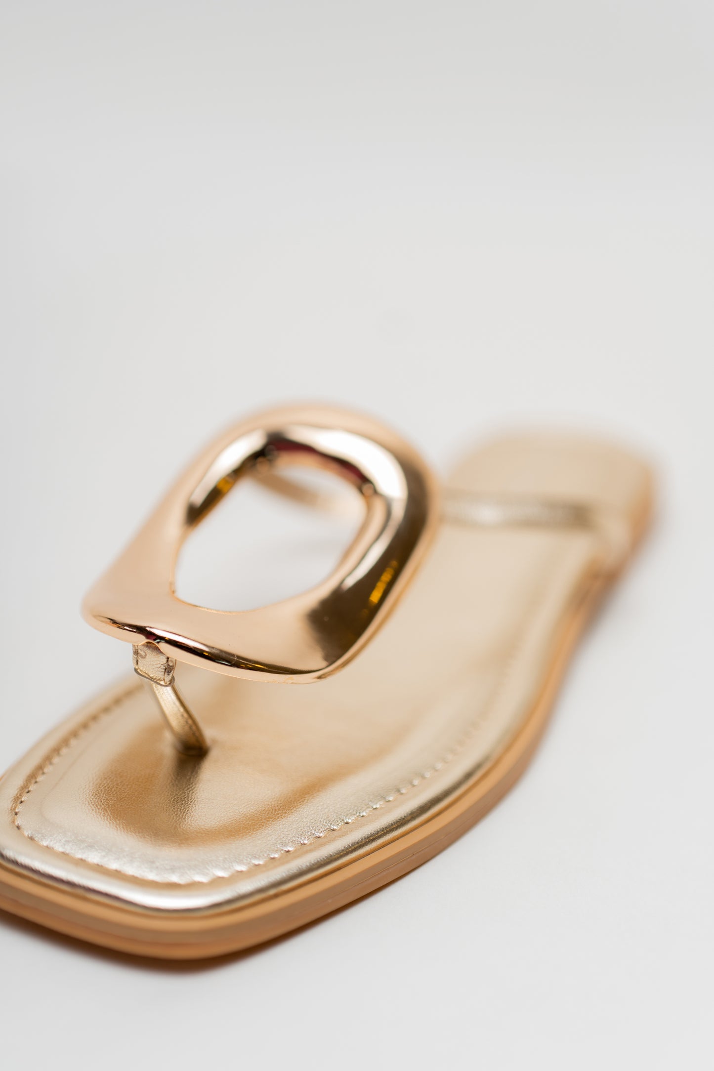 Gold Chunky Buckle Slides - Hustle N Holla