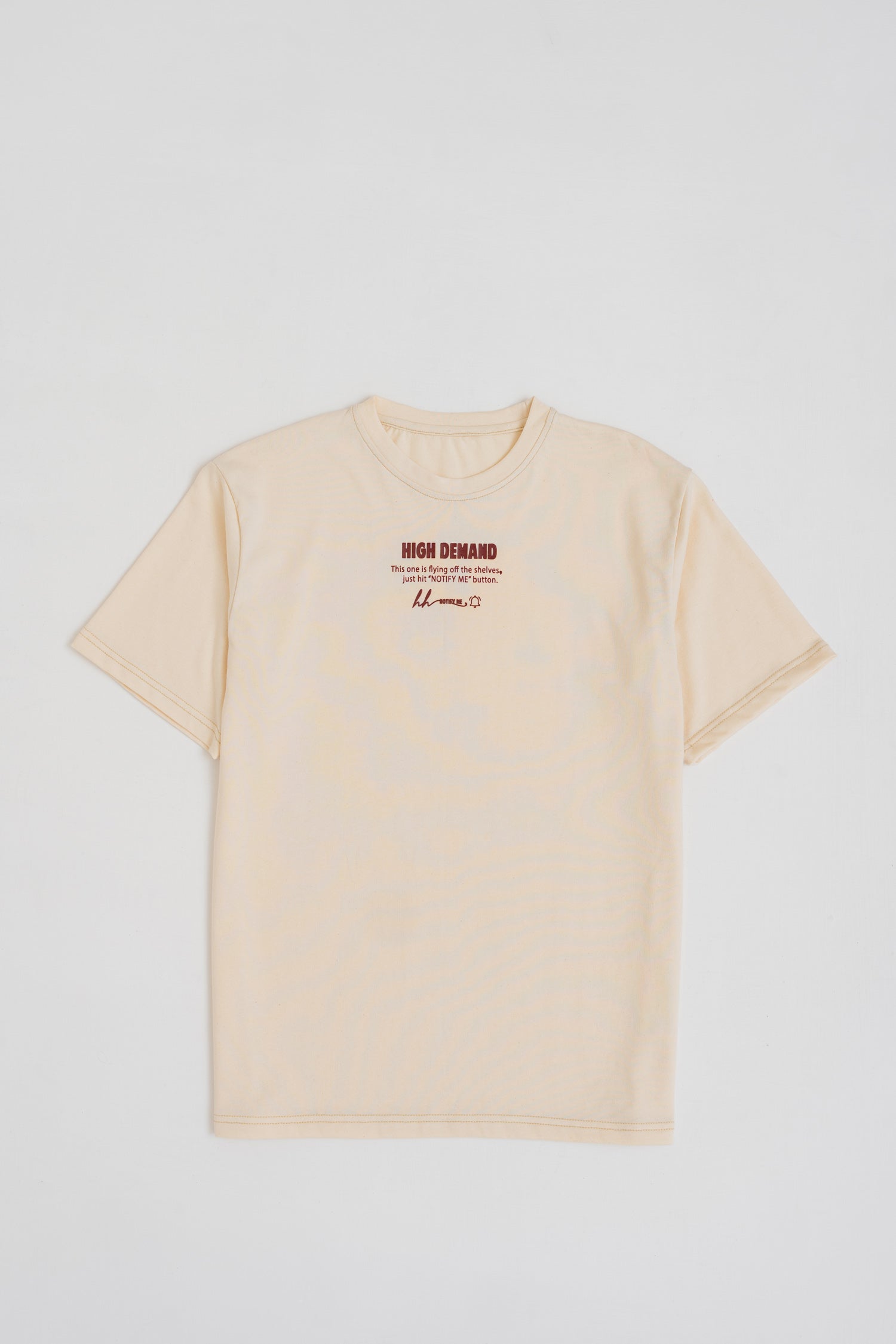 BEIGE REGULAR FIT STATEMENTT-SHIRT - Hustle N Holla