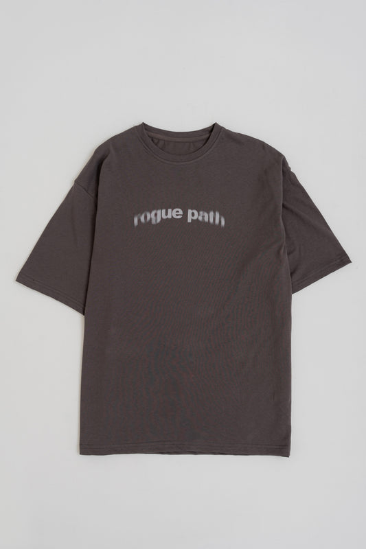 CHARCOAL GREY LOOSE FIT STATEMNT T-SHIRT - Hustle N Holla