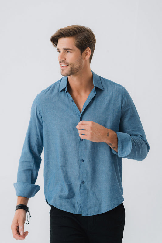 Blue Regular Fit Shirt