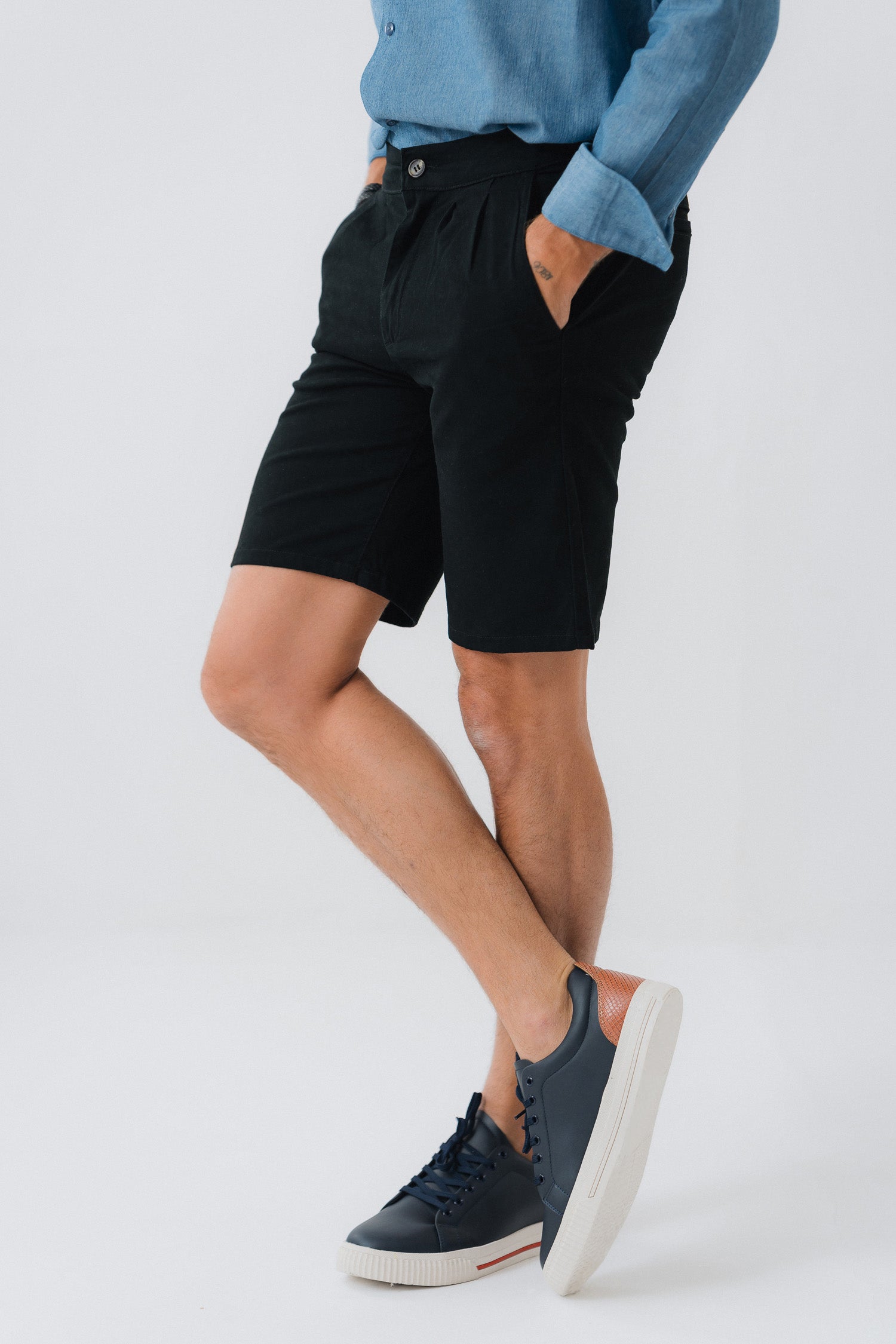 Black Regular Fit Chino Shorts - Hustle N Holla