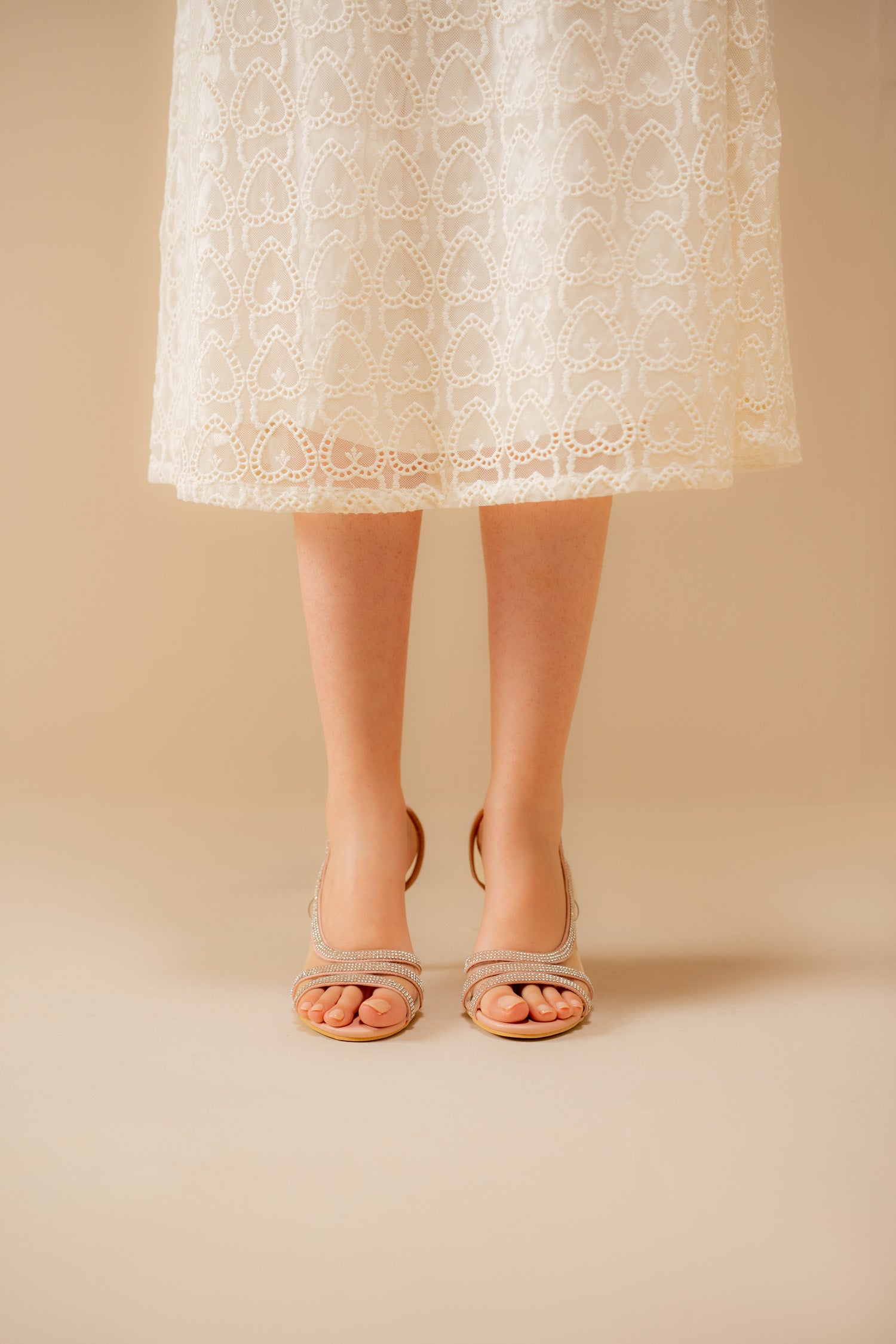 Pink Embellished Slingback Heels - Hustle N Holla