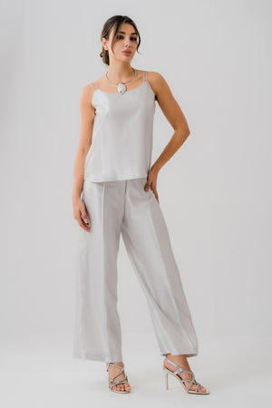 Grey Silk Trouser - Hustle N Holla