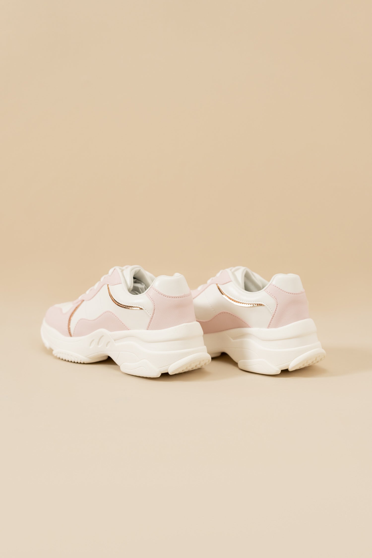 Pink Contrast Sneakers