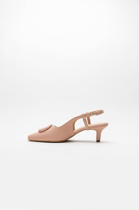 Taupe Slingback Heels - Hustle N Holla