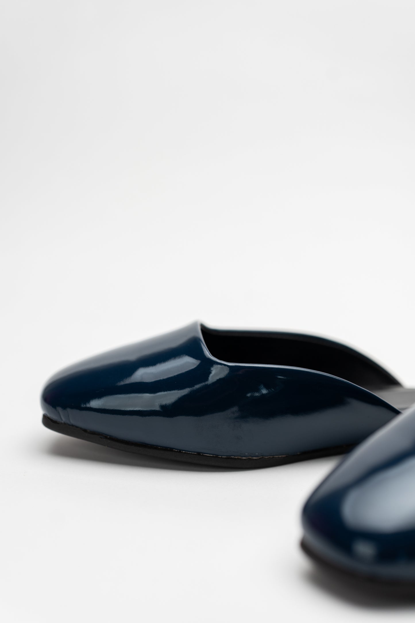 Navy Metallic Mules - Hustle N Holla