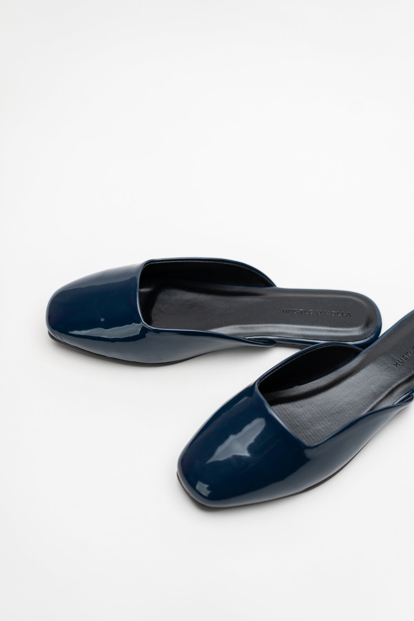Navy Metallic Mules - Hustle N Holla