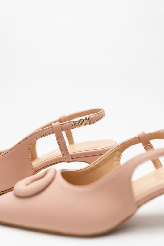 Taupe Slingback Heels - Hustle N Holla