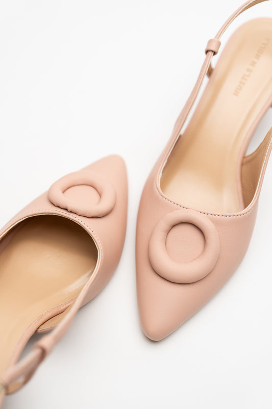 Taupe Slingback Heels - Hustle N Holla