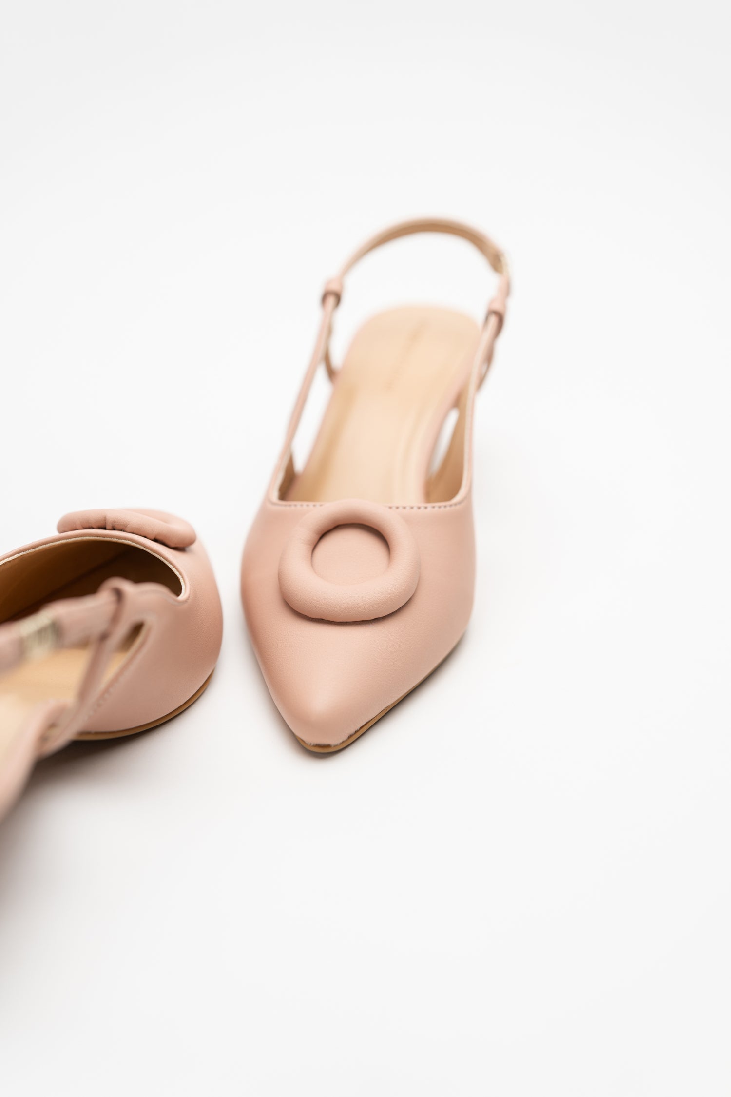 Taupe Slingback Heels - Hustle N Holla