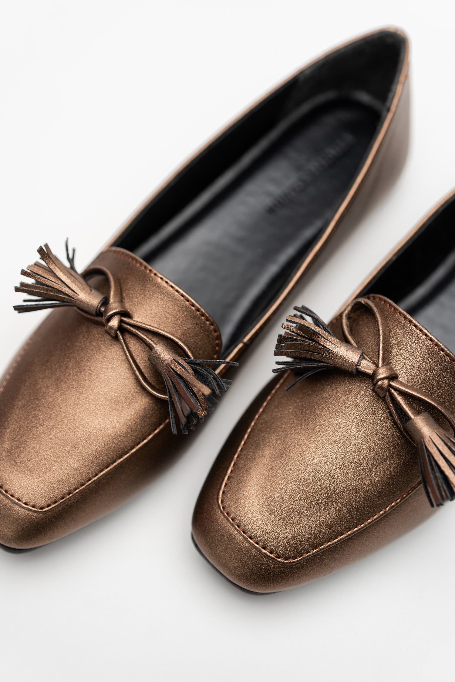 Bronze Metallic Loafers