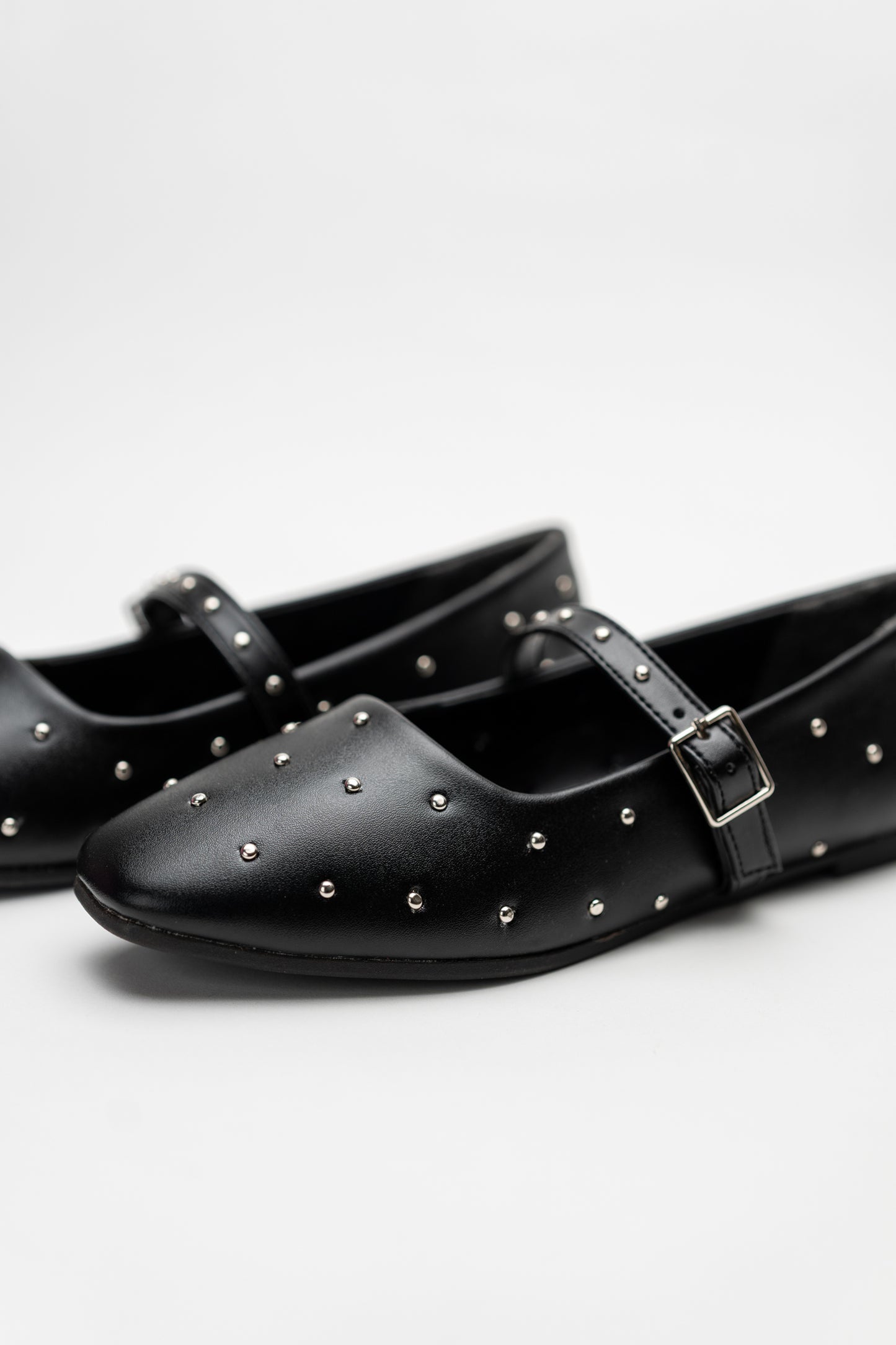 Black Studded Mary Jane Flats - Hustle N Holla