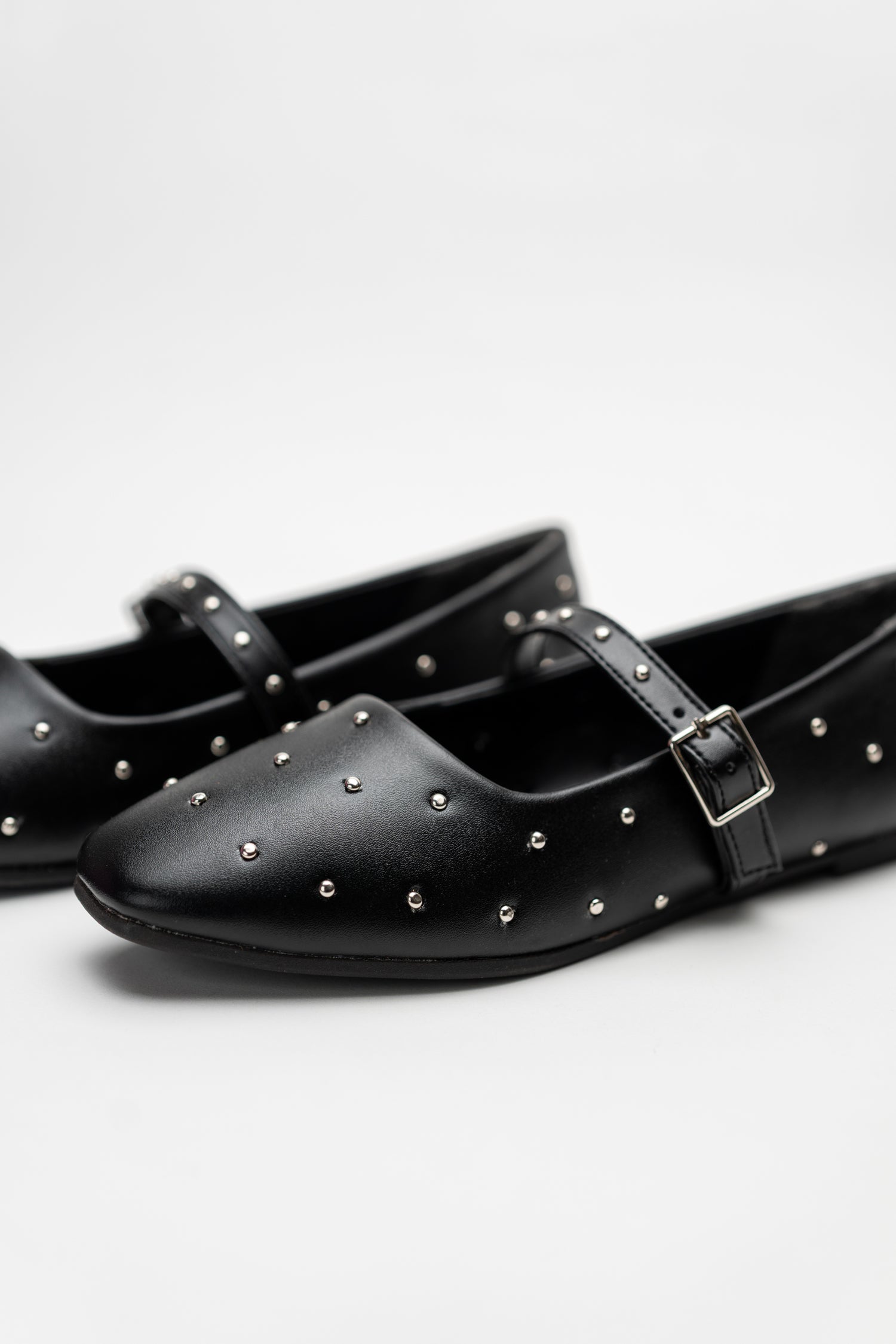 Black Studded Mary Jane Flats - Hustle N Holla