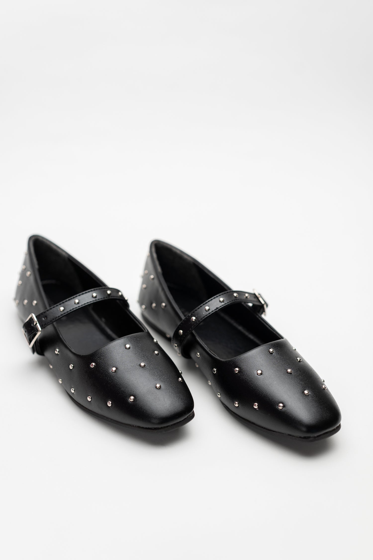 Black Studded Mary Jane Flats - Hustle N Holla