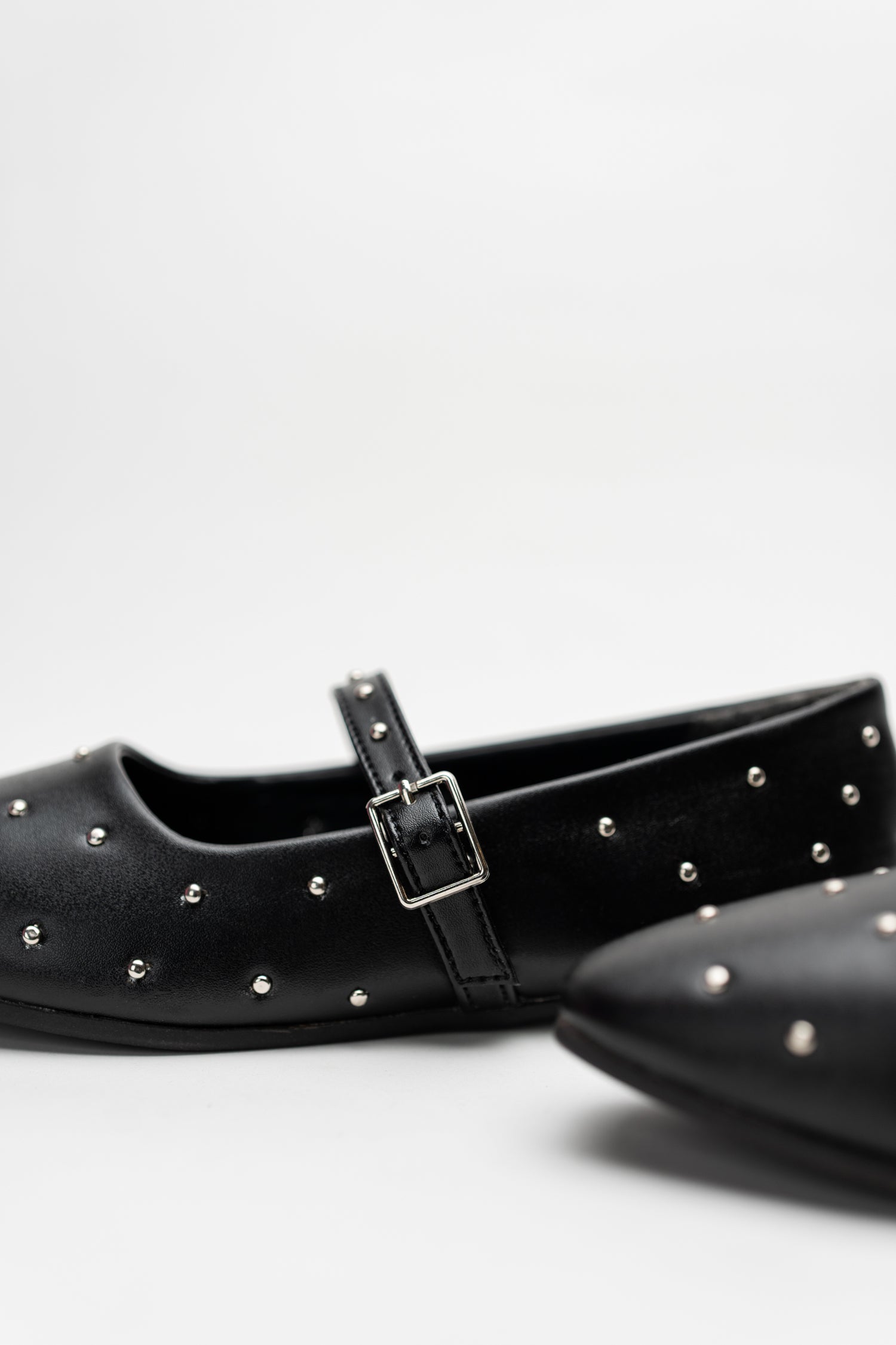 Black Studded Mary Jane Flats - Hustle N Holla