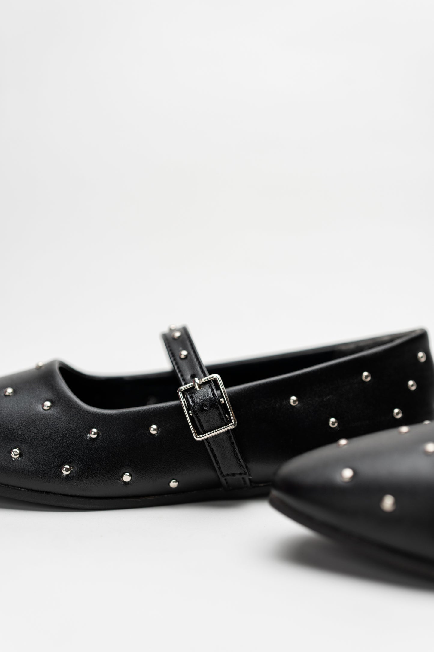 Black Studded Mary Jane Flats - Hustle N Holla