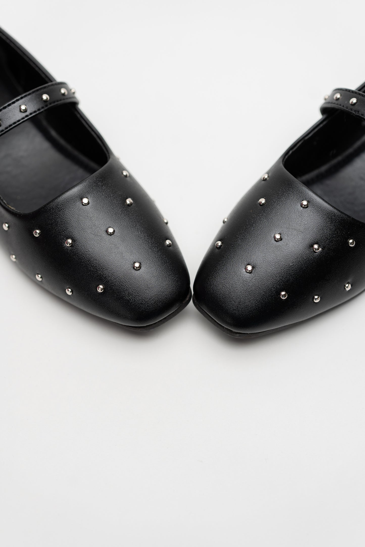 Black Studded Mary Jane Flats - Hustle N Holla