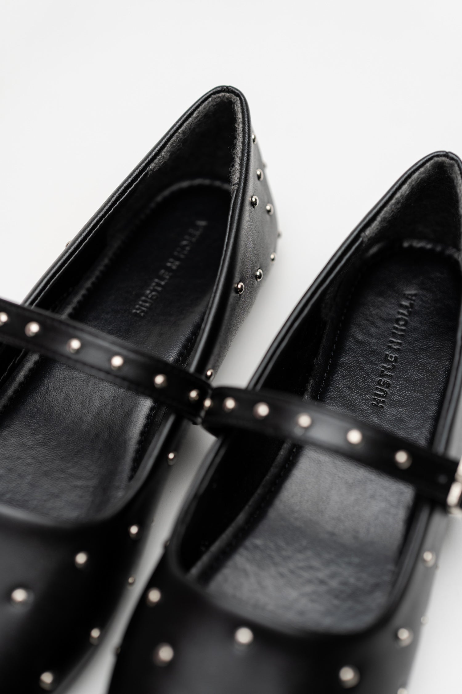 Black Studded Mary Jane Flats - Hustle N Holla