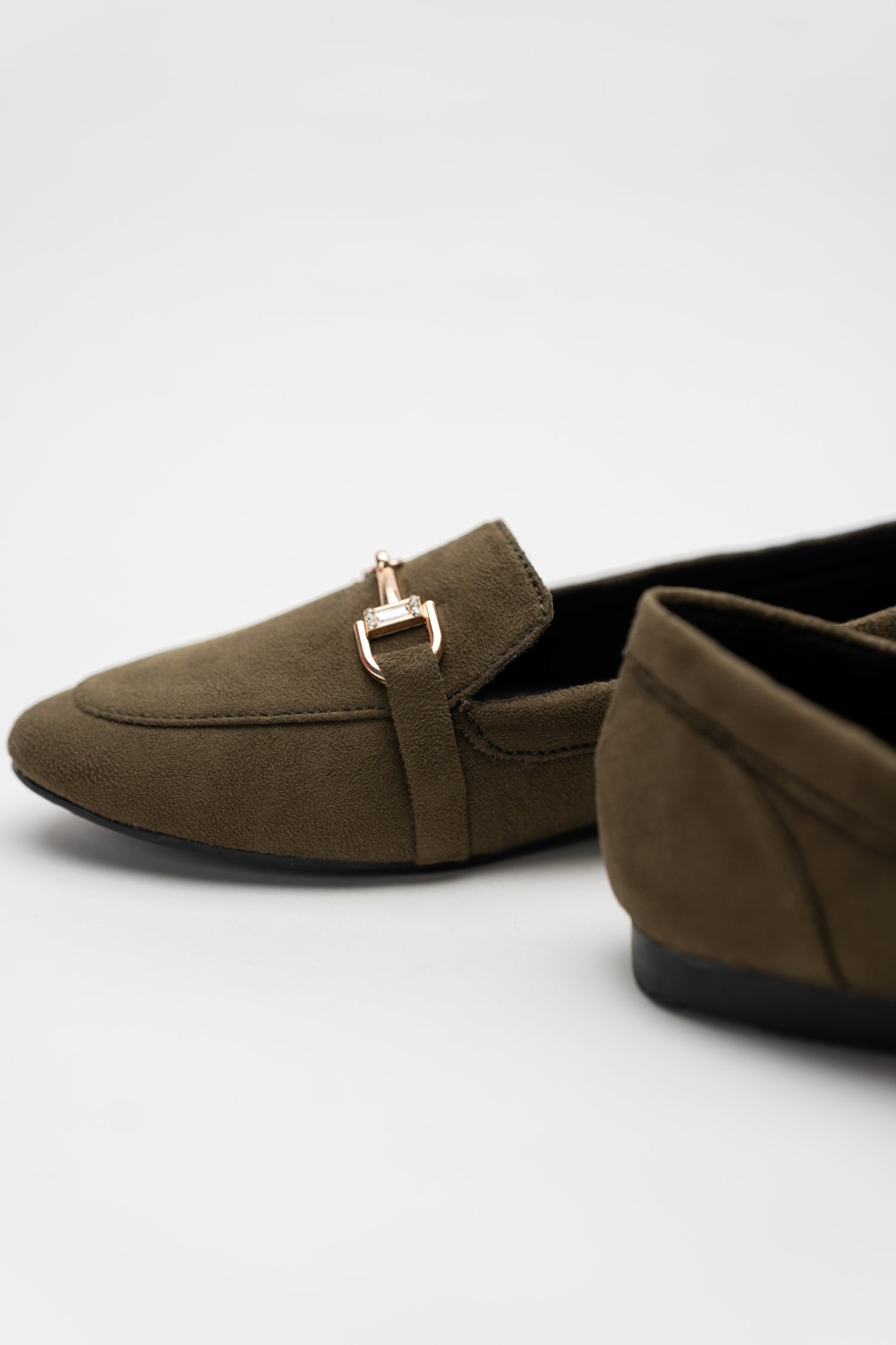 Olive Green Suede Loafers - Hustle N Holla