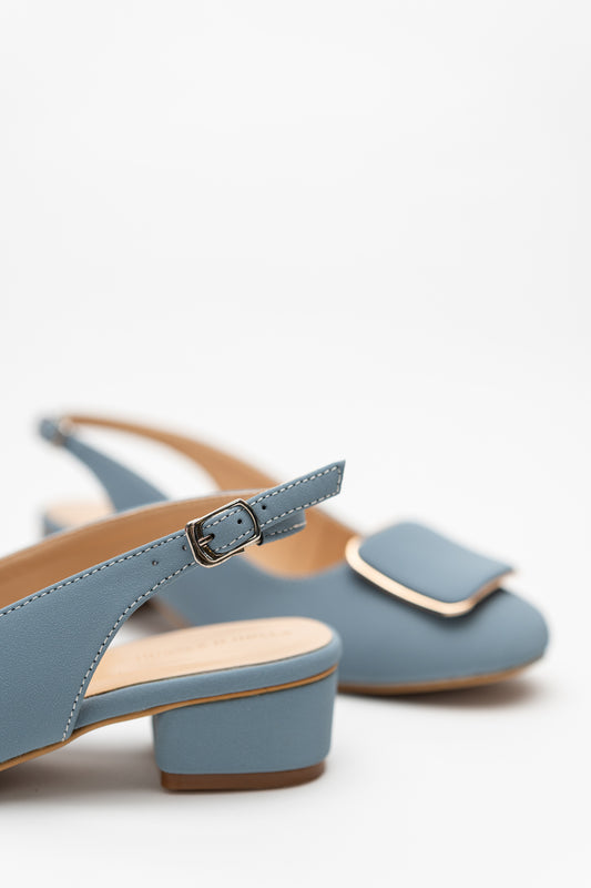 Light Blue Slingback Heels - Hustle N Holla