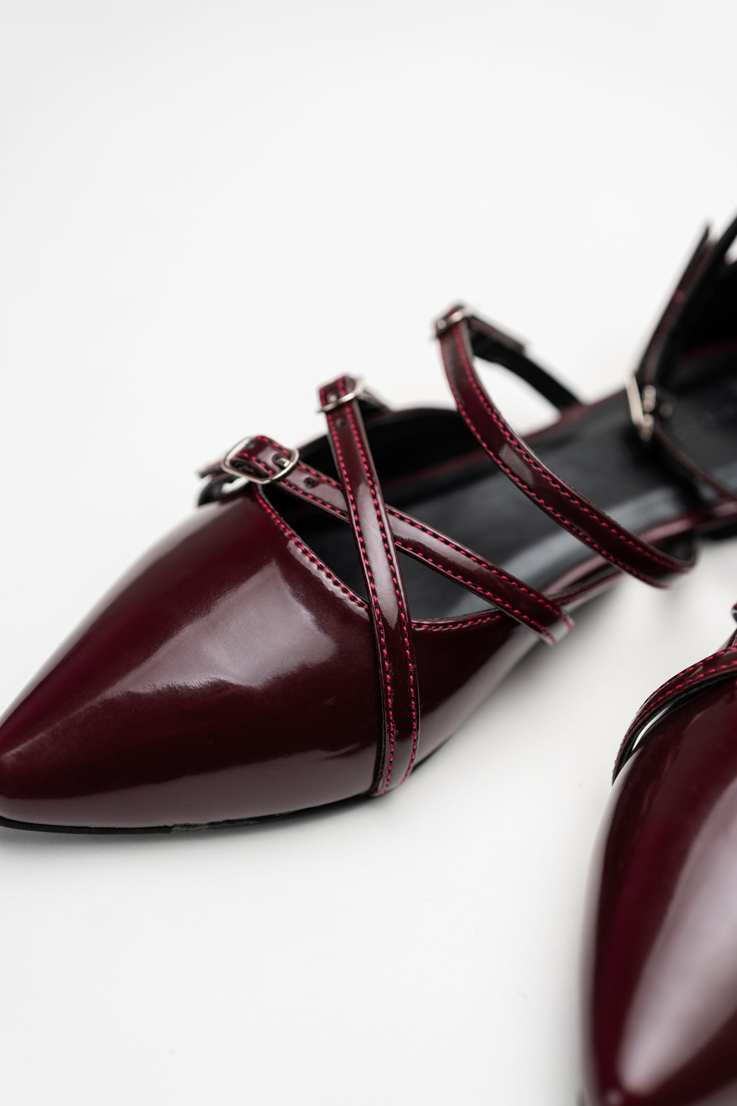 Burgundy Slingback Flats - Hustle N Holla