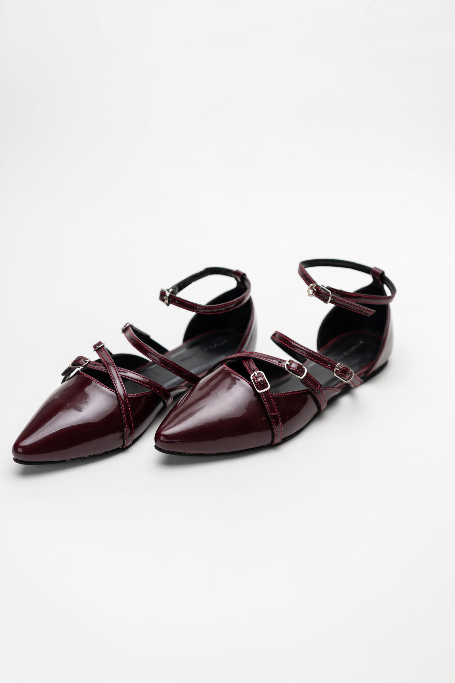 Burgundy Slingback Flats