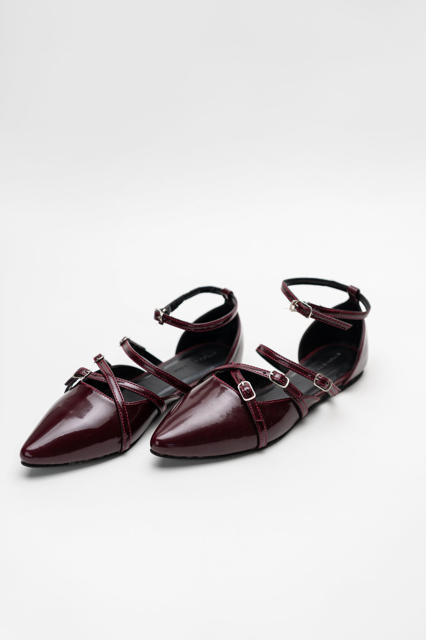 Burgundy Slingback Flats - Hustle N Holla
