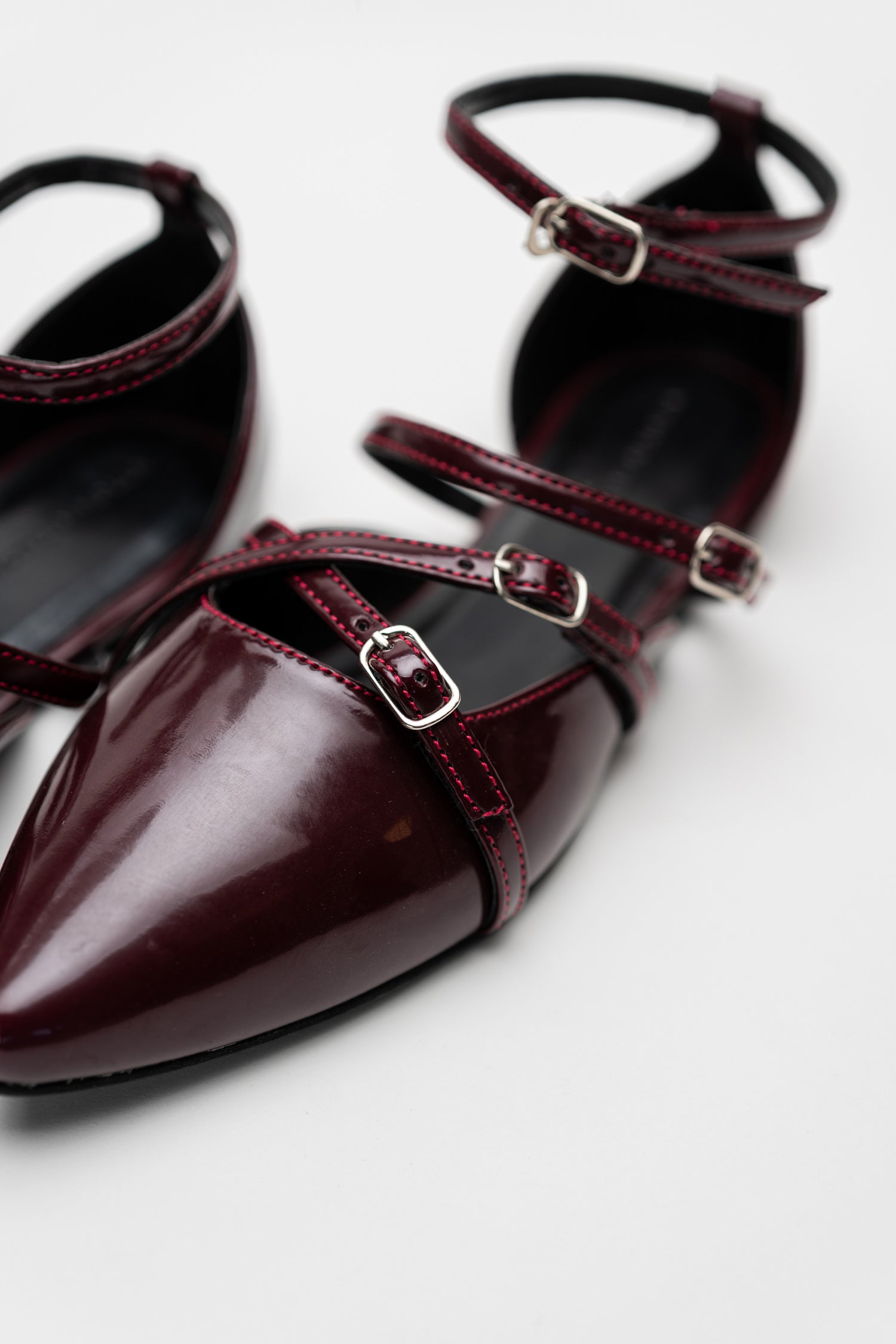 Burgundy Slingback Flats - Hustle N Holla