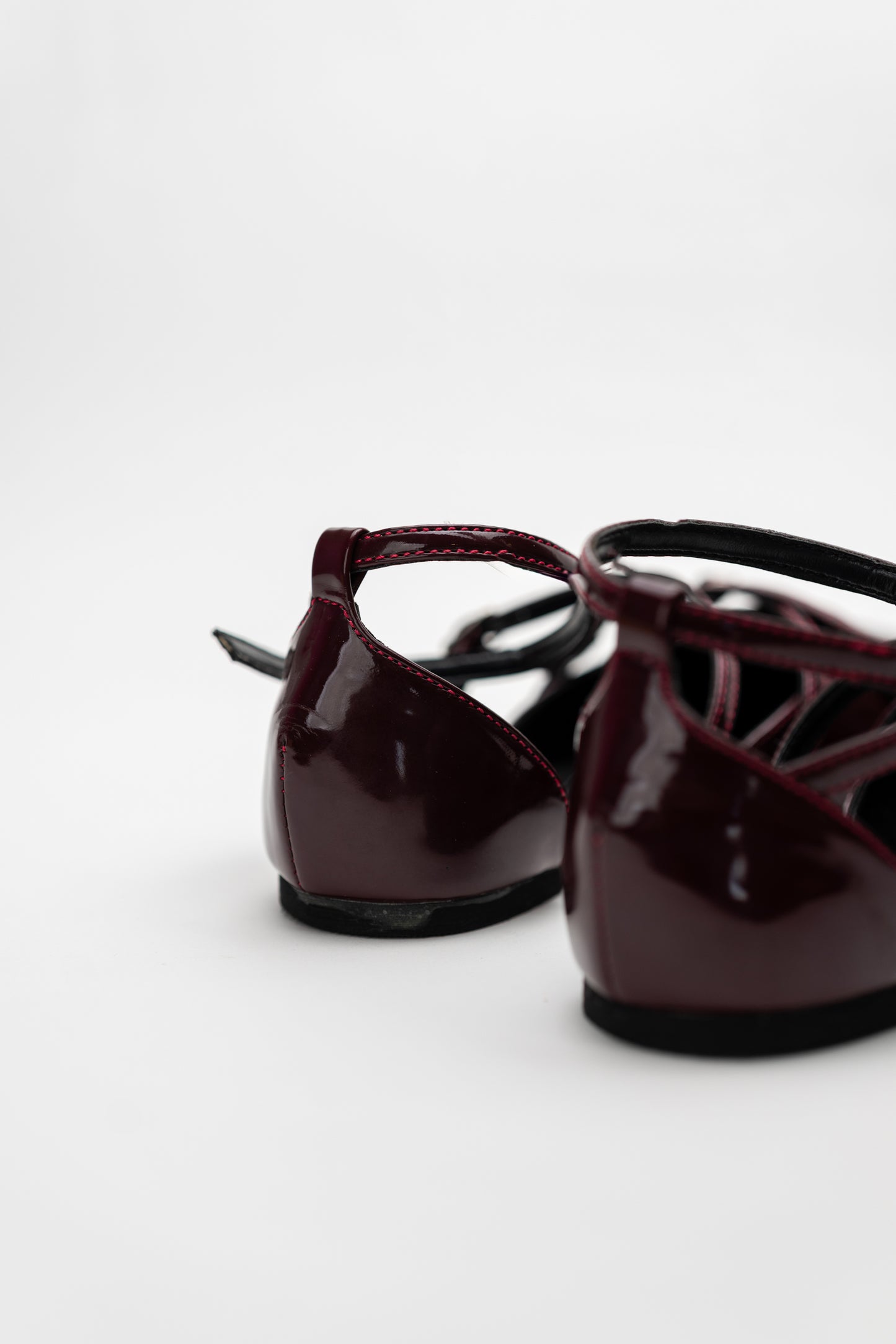 Burgundy Slingback Flats - Hustle N Holla