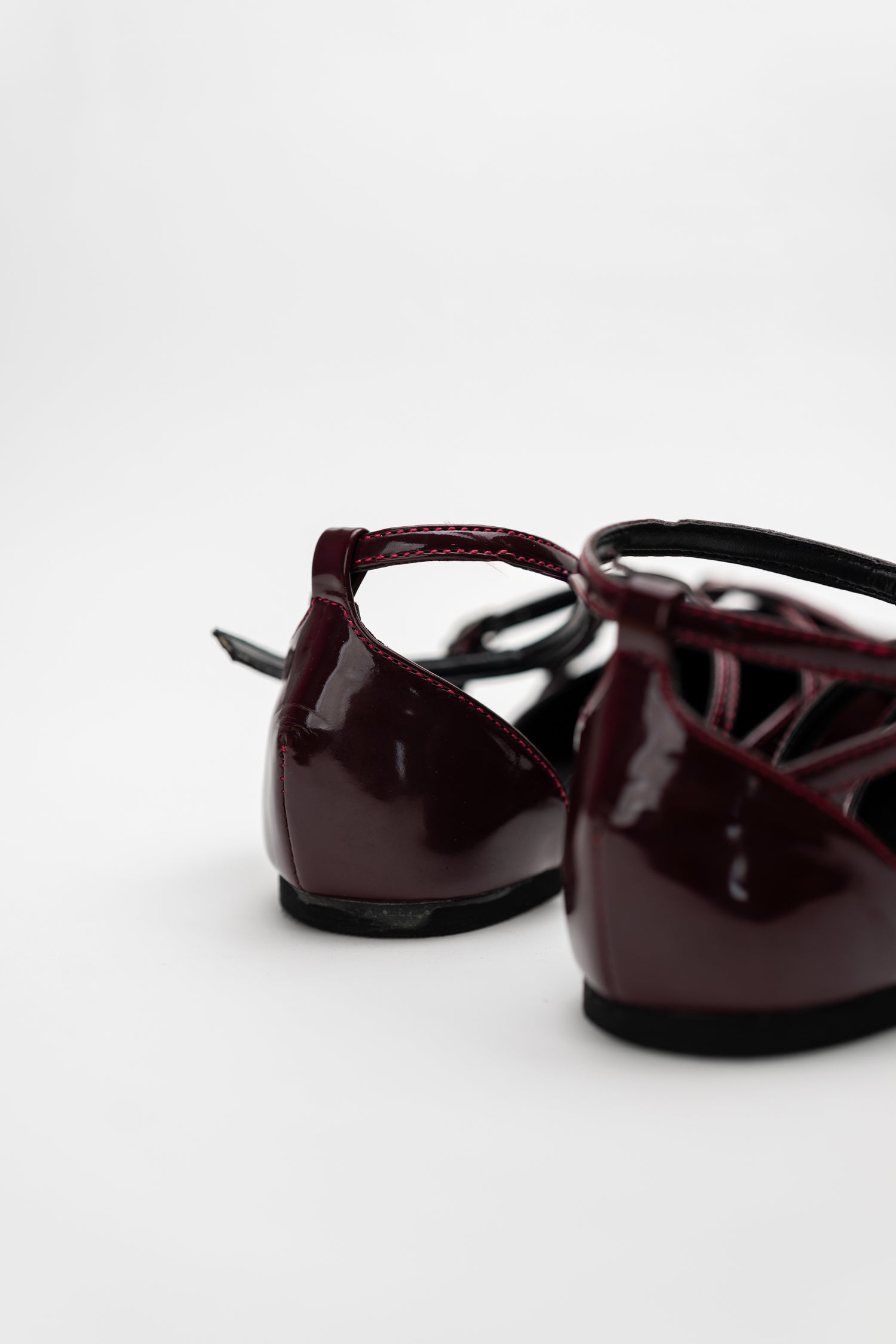 Burgundy Slingback Flats - Hustle N Holla