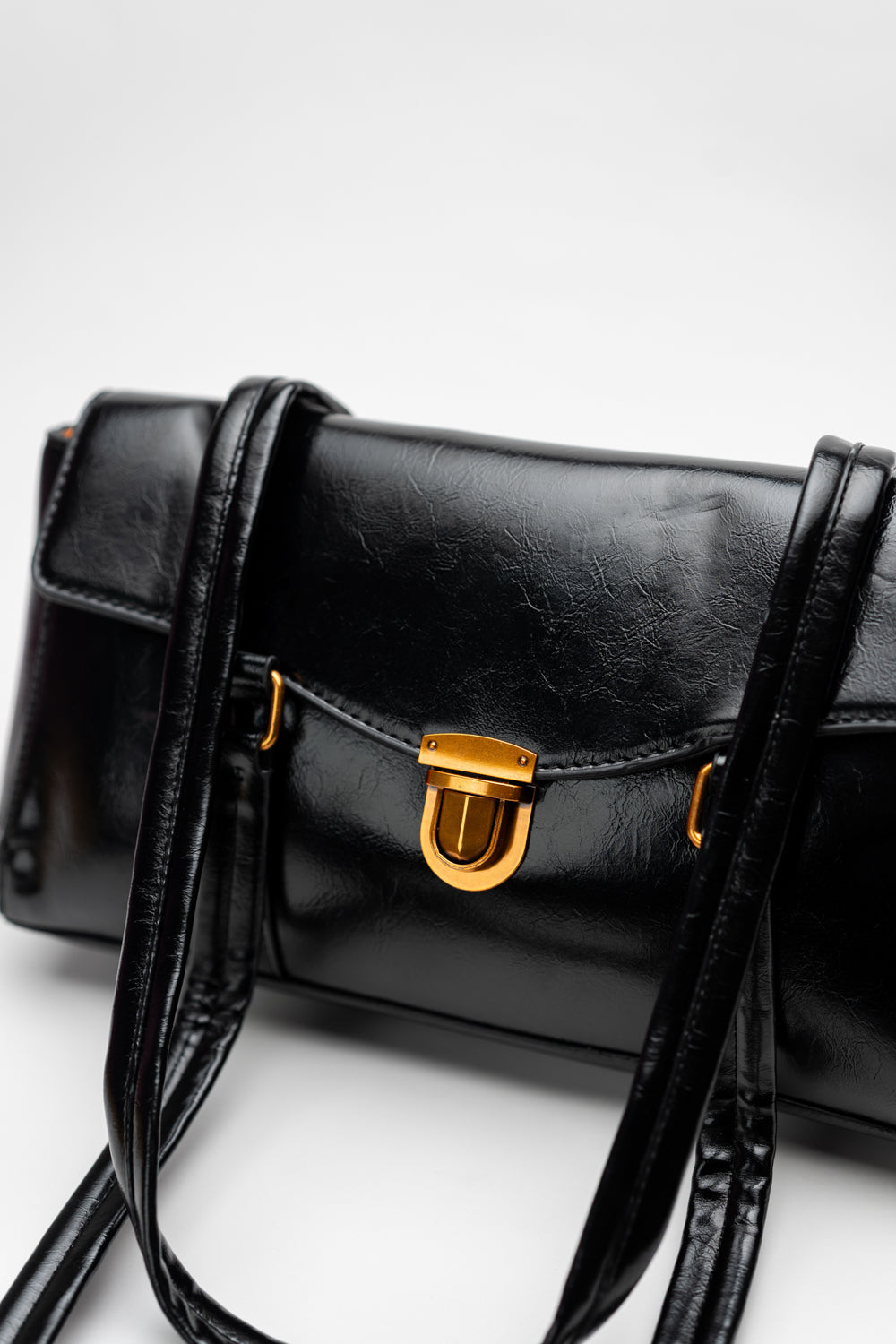 Black Baguette Bag - Hustle N Holla